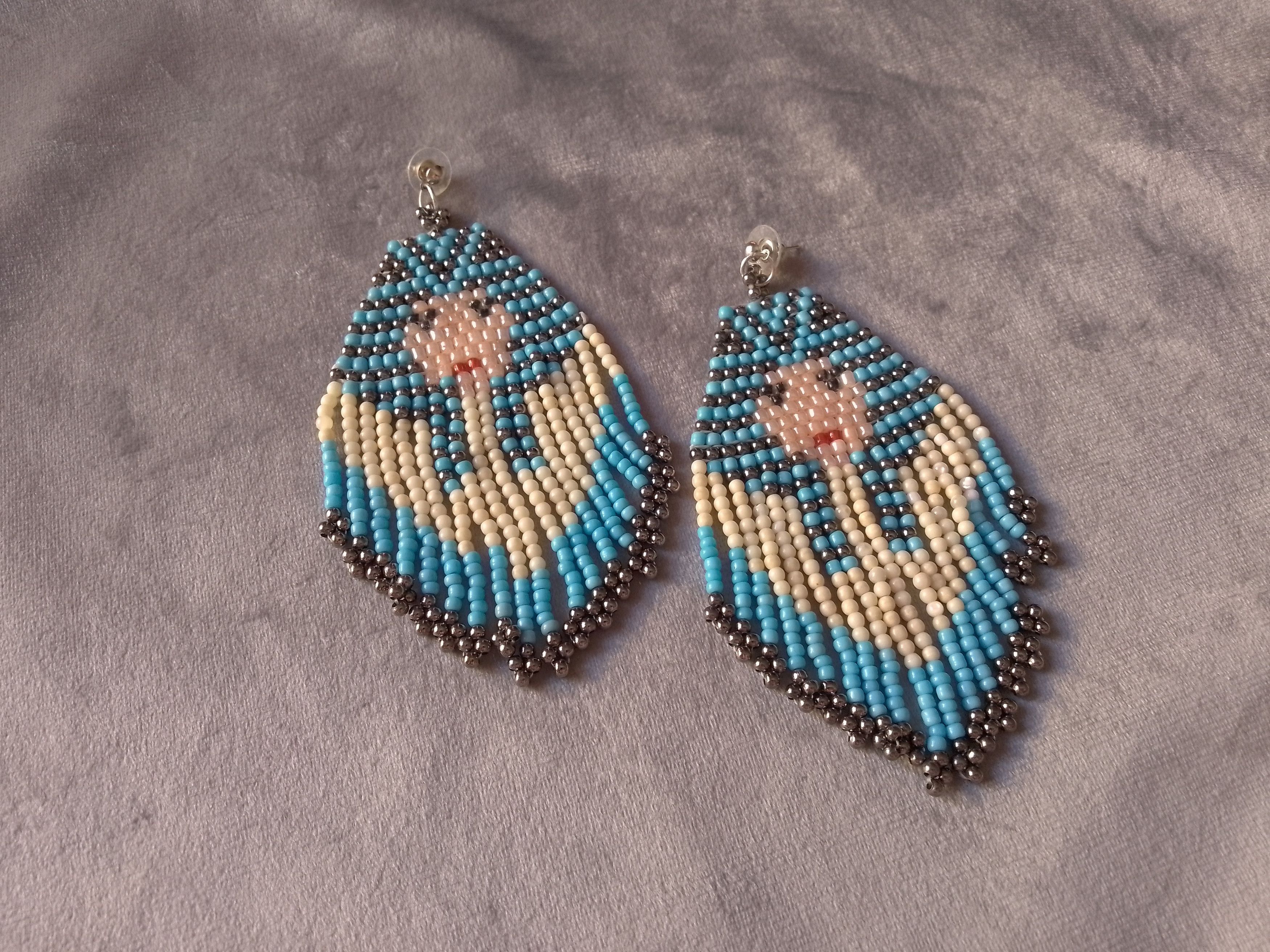 Handmade Earrings Bangs Cleopatra Ethnic Egyptian Extra Long Size ONE SIZE - 4 Thumbnail