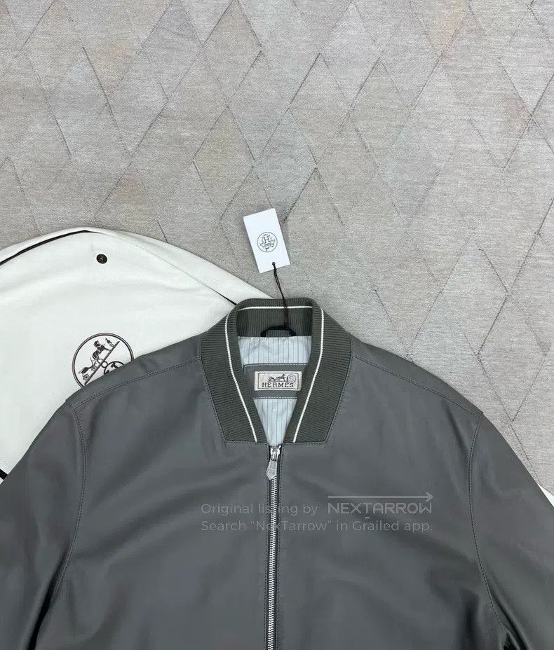 Hermes Hermes Spring-Summer Elephant Gray Lamb Leather Baseball J Size US S / EU 44-46 / 1 - 2 Thumbnail