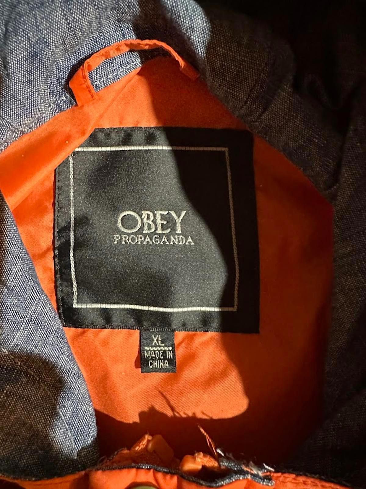 Other Obey Propaganda Hooded Nylon Jacket XL Orange Size US XL / EU 56 / 4 - 4 Thumbnail