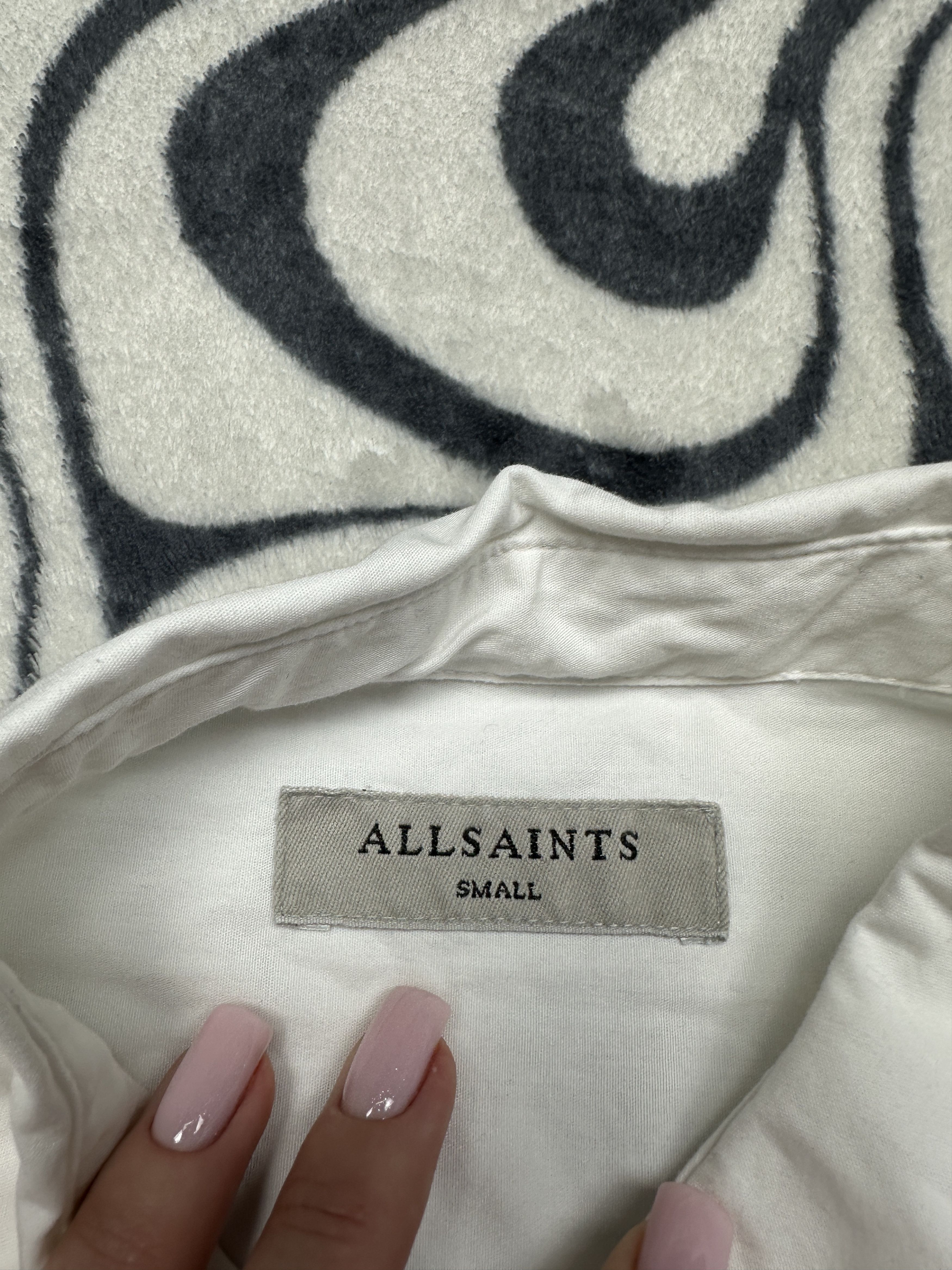 Allsaints Allsaints Mens Riviera Long Sleeve White Shirt Size US S / EU 44-46 / 1 - 4 Thumbnail