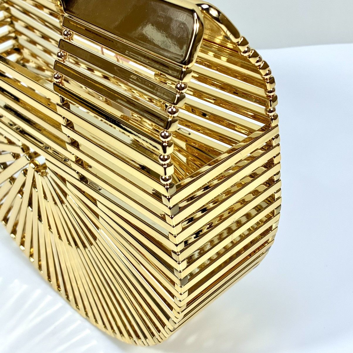 Cult Gaia Cult Gaia Mini Ark Top Handle Handbag Shiny Brass Gold NEW Size ONE SIZE - 21 Thumbnail