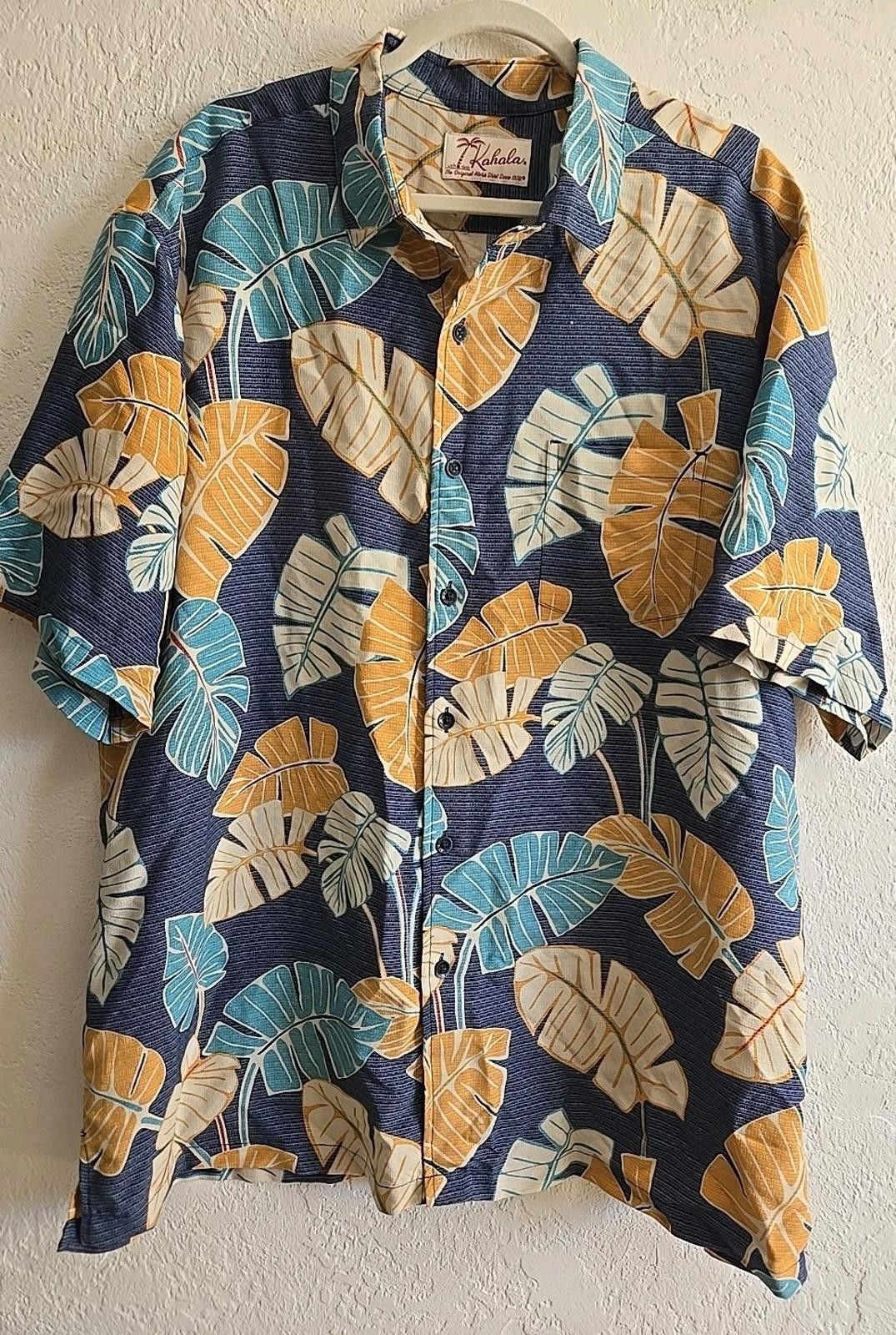 Kahala Vintage Kahala Hawaiian Shirt Men's Size 2XL Blue Size US XXL / EU 58 / 5 - 1 Thumbnail