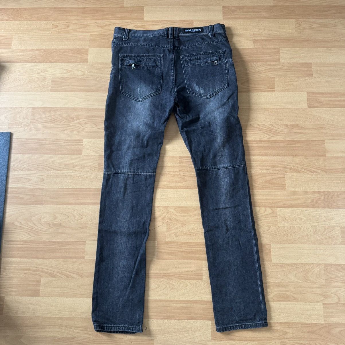 Japanese Brand Washed Biker Jeans Size US 30 / EU 46 - 2 Thumbnail