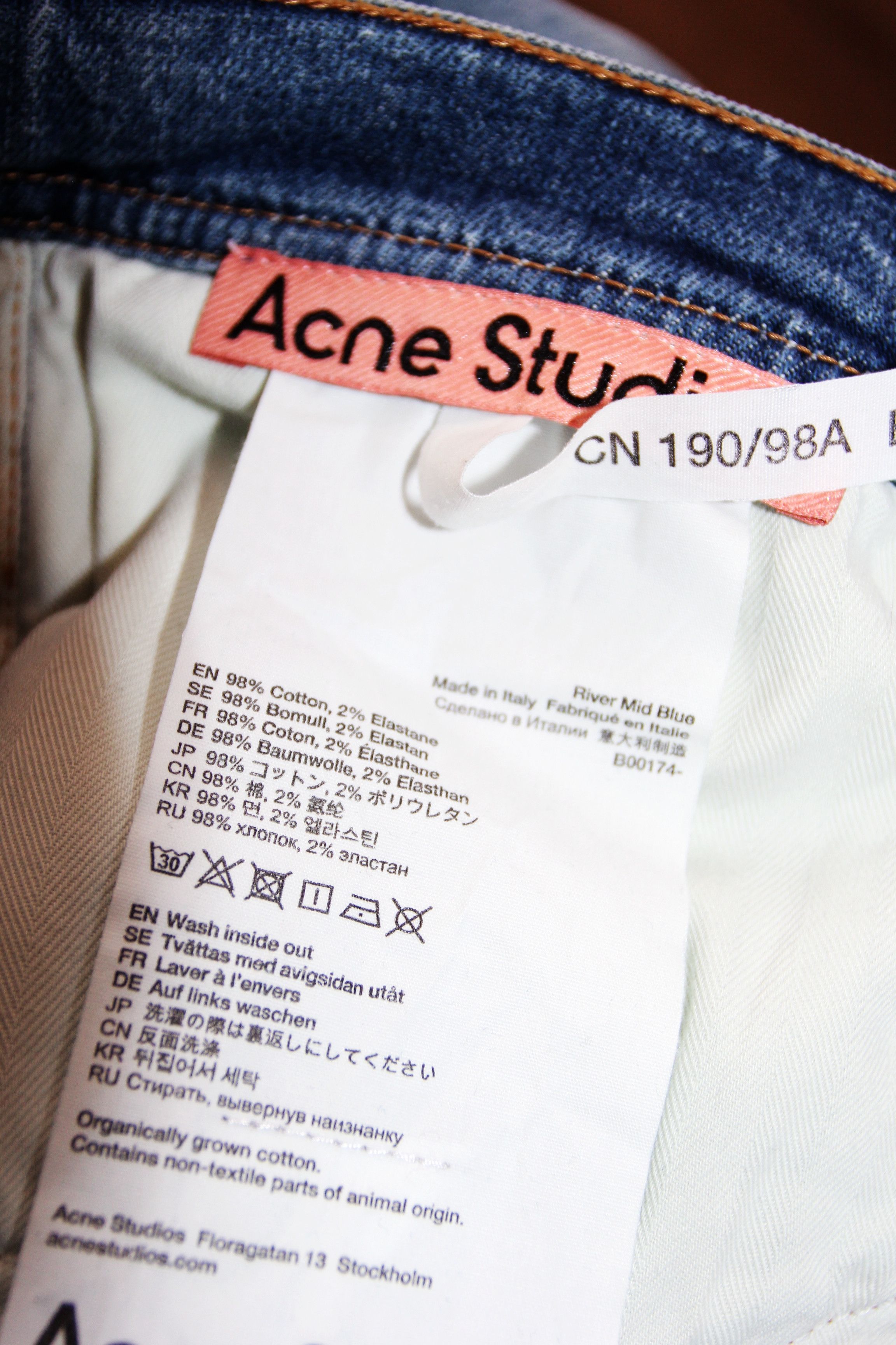Acne Studios BNWT SS23 ACNE STUDIOS RIVER MID BLUE SLIM FIT JEANS 36 Size US 36 / EU 52 - 8 Thumbnail