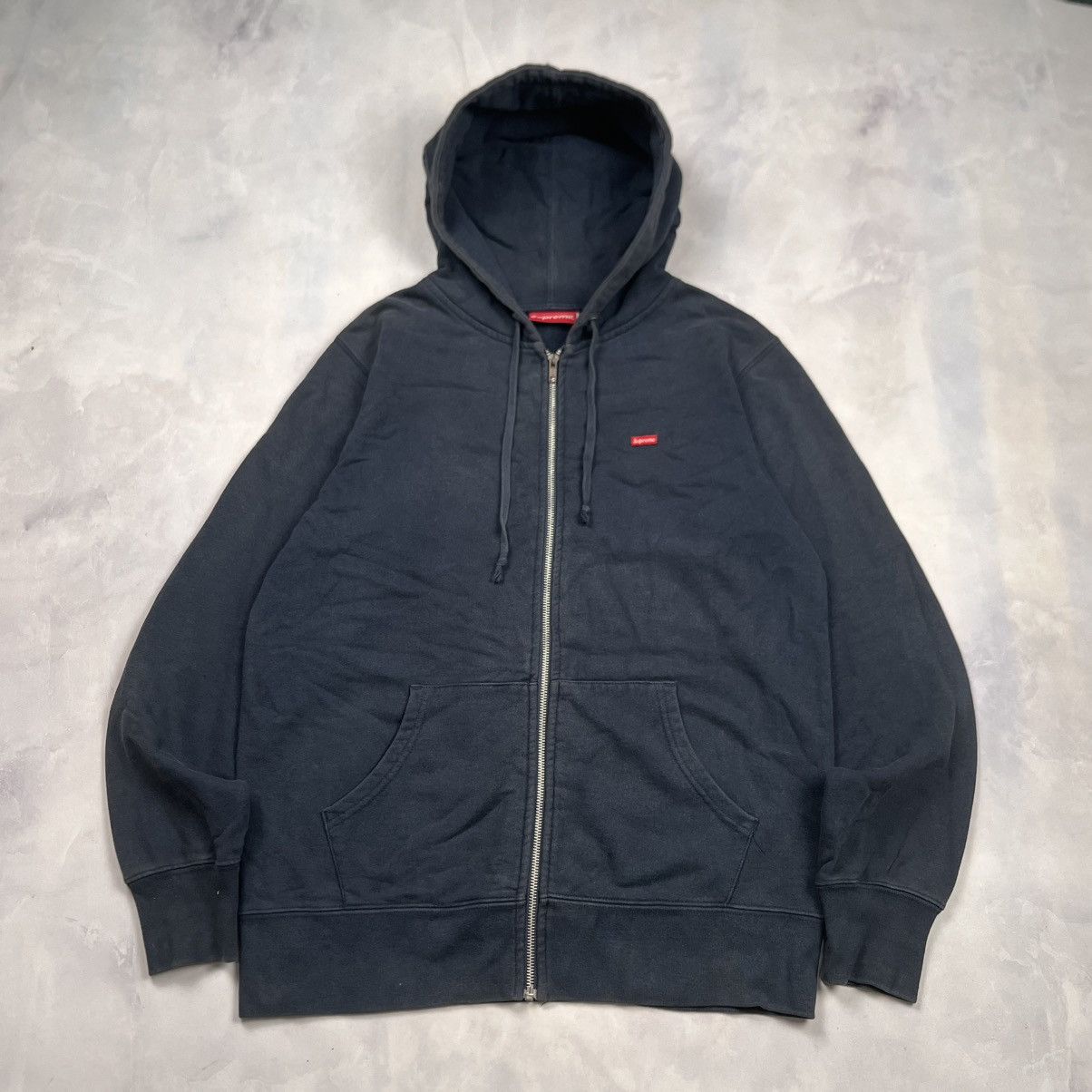 Supreme Supreme Small Logo Box Zipup Hoodie Navy Size US L / EU 52-54 / 3 - 1 Thumbnail