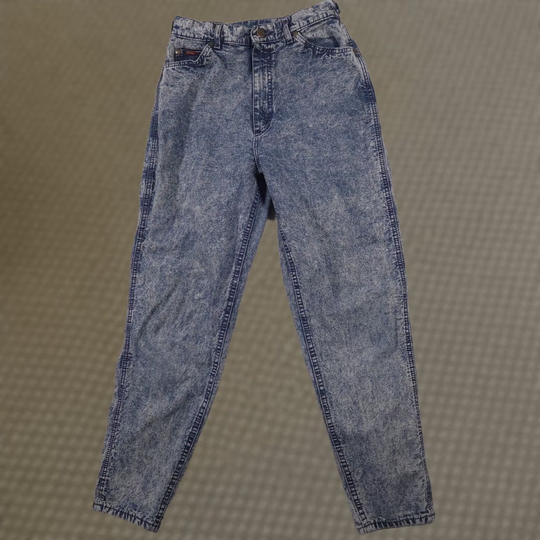 Lee VINTAGE Lee Jeans Womens 11 Medium Blue Acid Wash High Rise Mom Tapered 80s Size 32" / US 10 / IT 46 - 1 Thumbnail