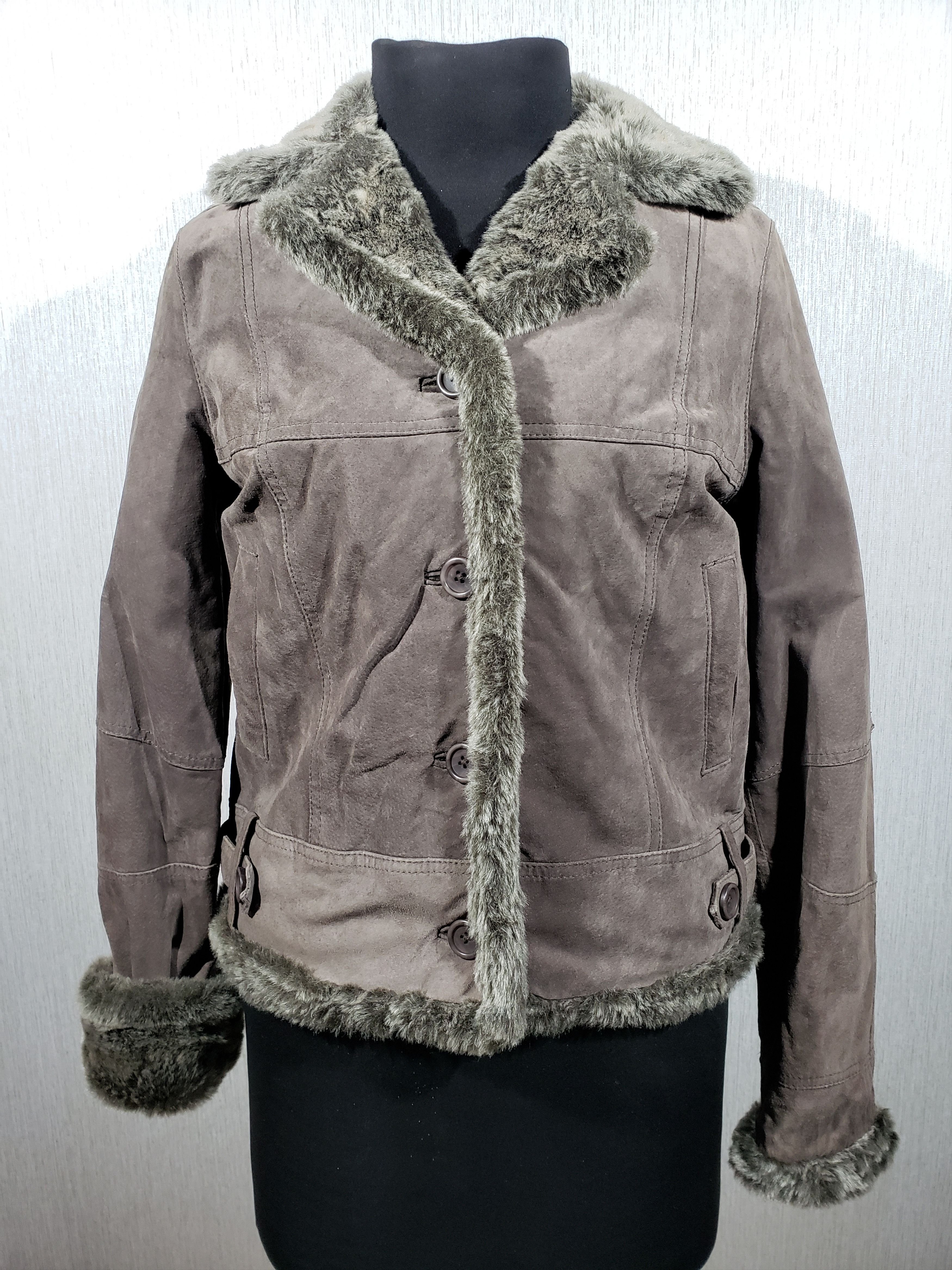 Suede Collar Cotton Jacket 1