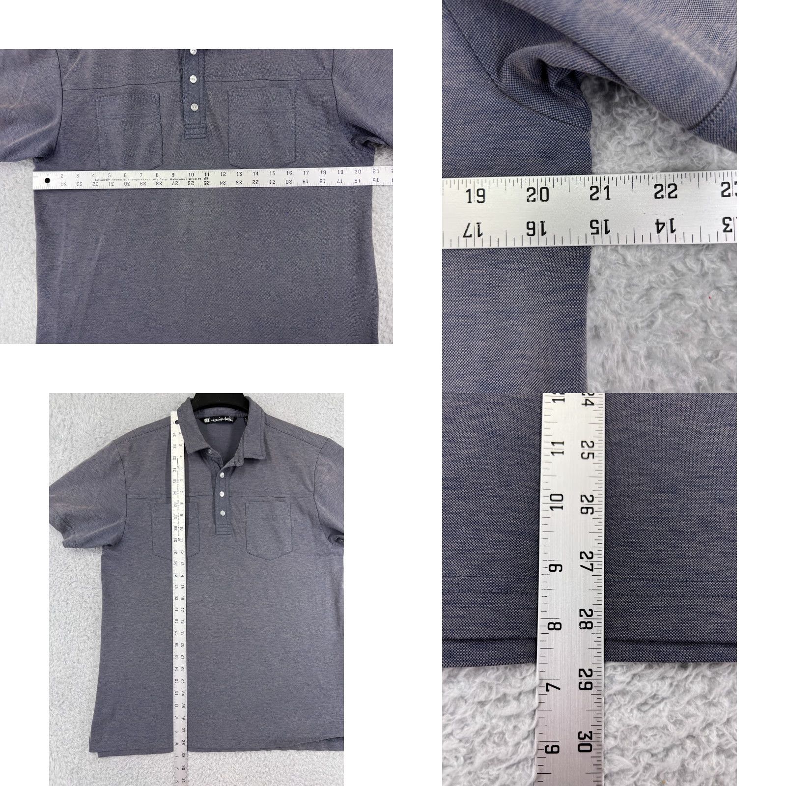 TravisMathew Travis Mathew Polo Shirt Mens Large Gray Pima Cotton Blend Pockets Golf Golfer Shirt polo Mens L Gray Cotton Blend Golf Athletic 90s? Size US L / EU 52-54 / 3 - 9 Thumbnail