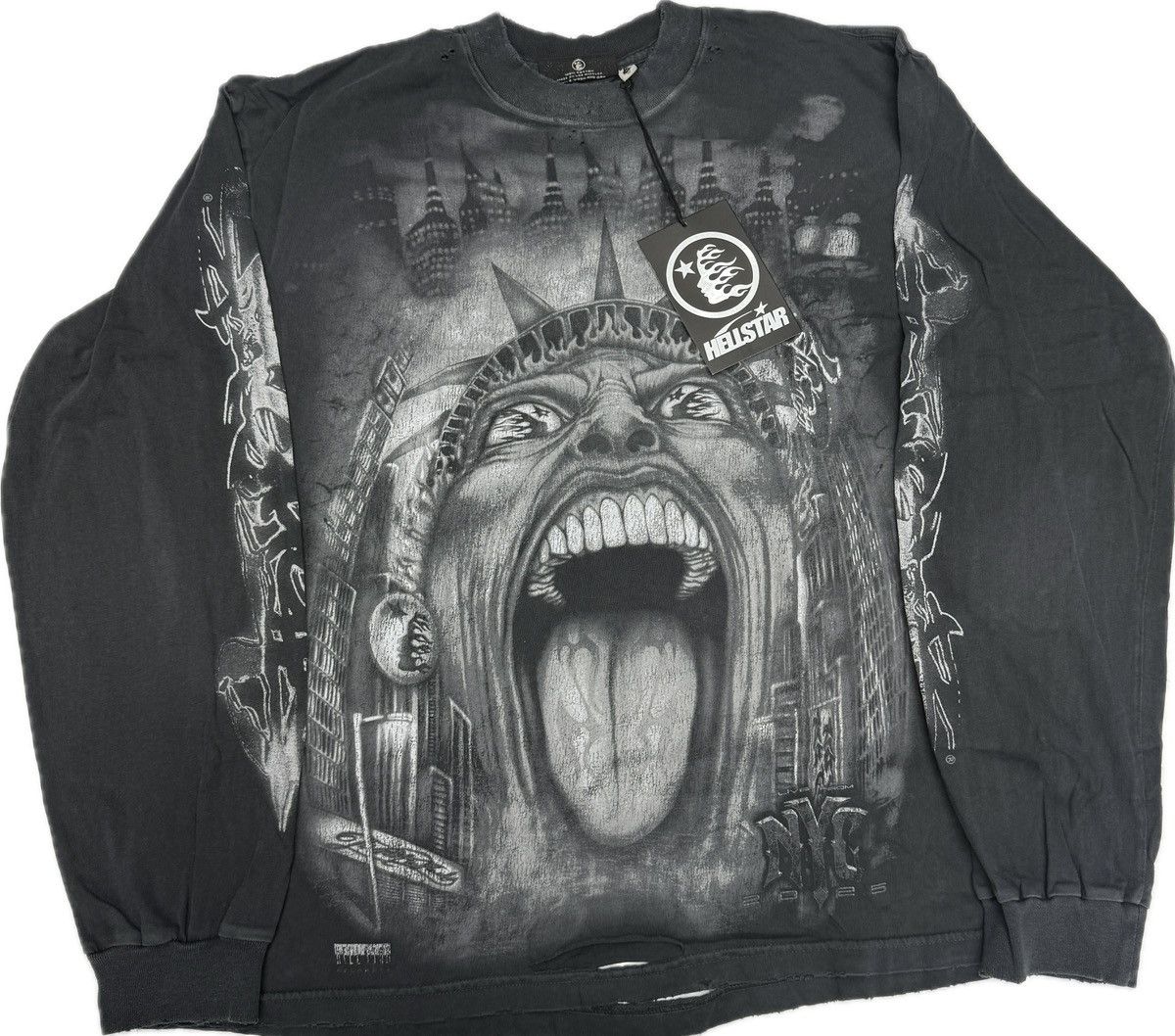 HELLSTAR Hellstar Liberty Long Sleeve T-shirt Size US XL / EU 56 / 4 - 1 Thumbnail