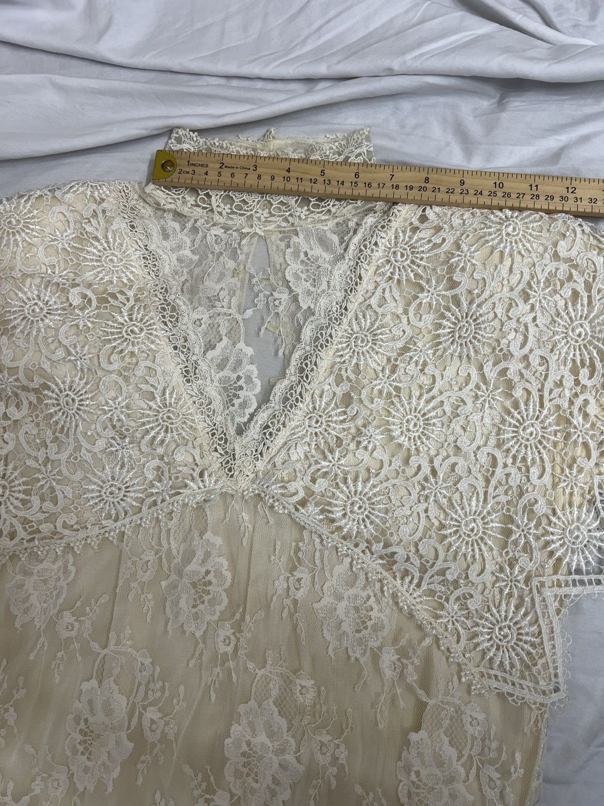 Jessica McClintock VTG 80s JESSICA MCCLINTOCK Ivory Lace Victorian StyleWedding Size M / US 6-8 / IT 42-44 - 6 Thumbnail