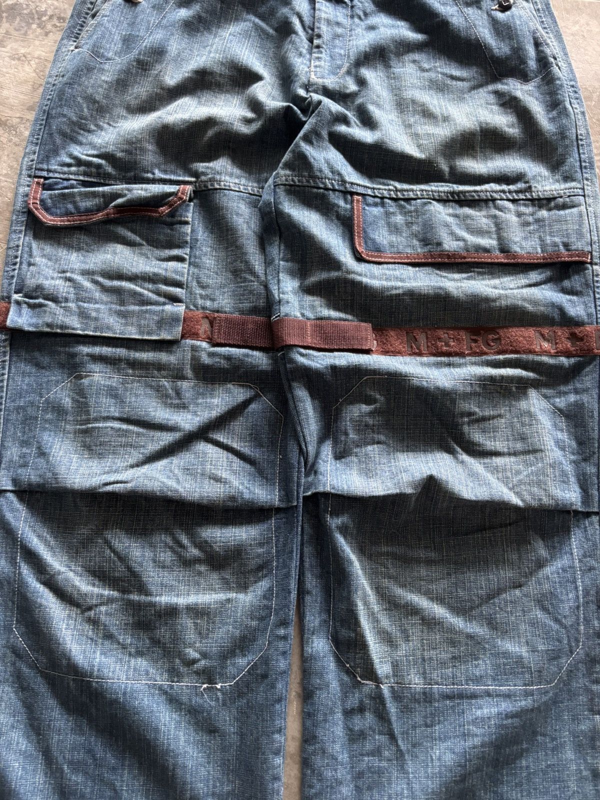 Marithe + Francois Girbaud RARE MFG marithe francois girbaud BAGGY STRAP WIDE LEG JEANS Size US 35 - 2 Thumbnail