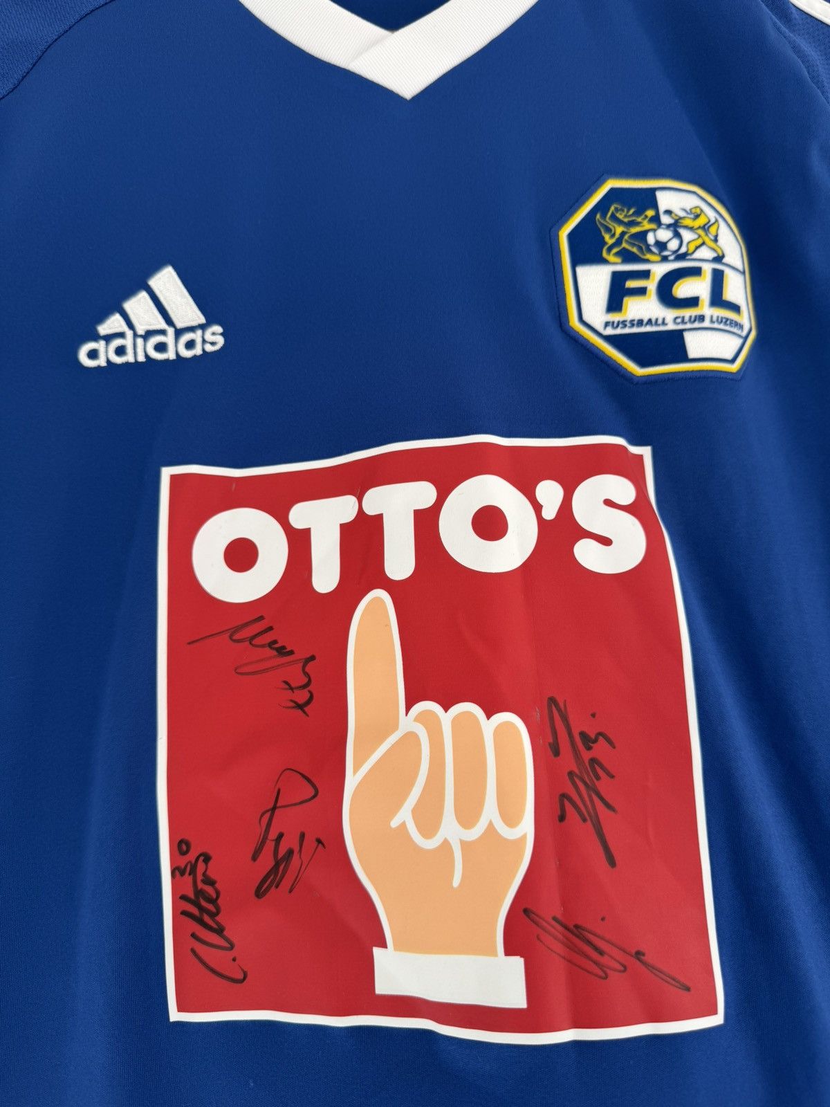 Adidas FC Luzern 2015-2016 Signed Home Soccer Jersey Football Shirt Size US S / EU 44-46 / 1 - 6 Thumbnail