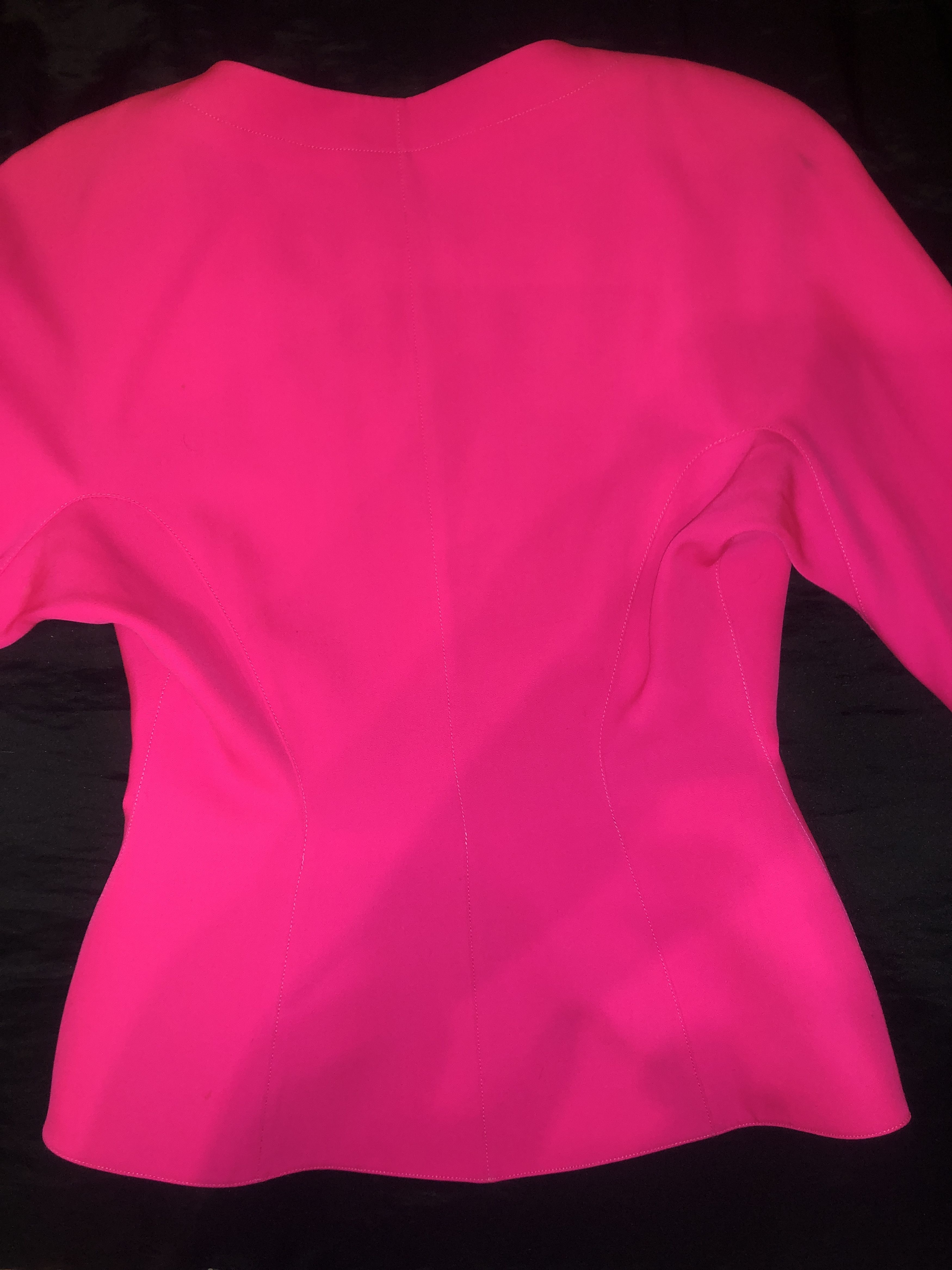Thierry Mugler Fluo Pink Skirt Suit Size M / US 6-8 / IT 42-44 - 14 Thumbnail