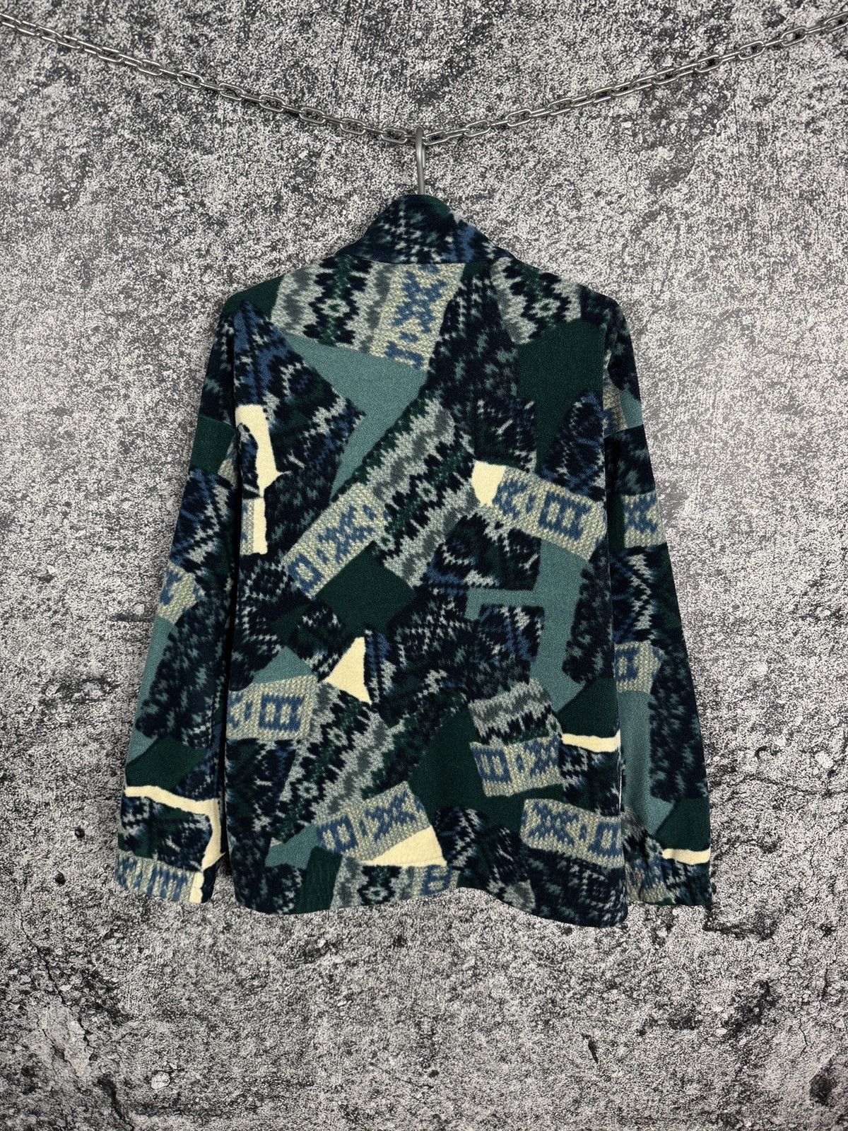 Fila FILA Vintage Zip Patterned Fleece Jacket Magic Series Italy Size US L / EU 52-54 / 3 - 10 Thumbnail