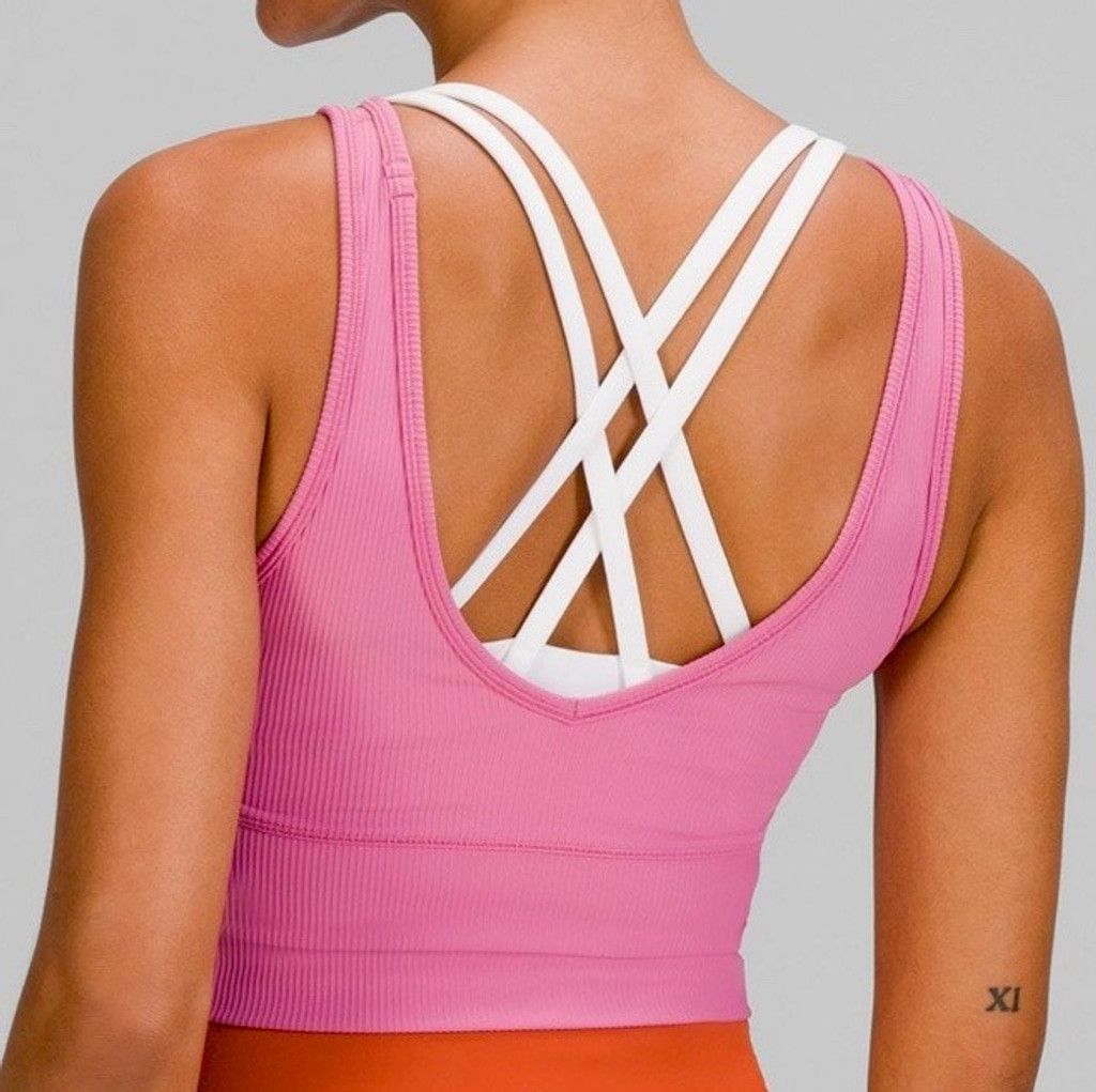 Lululemon LULULEMON POWER PIVOT TANK TOP RIB PINK SIZE 2 PTP 11.5” Size XS / US 0-2 / IT 36-38 - 6 Thumbnail