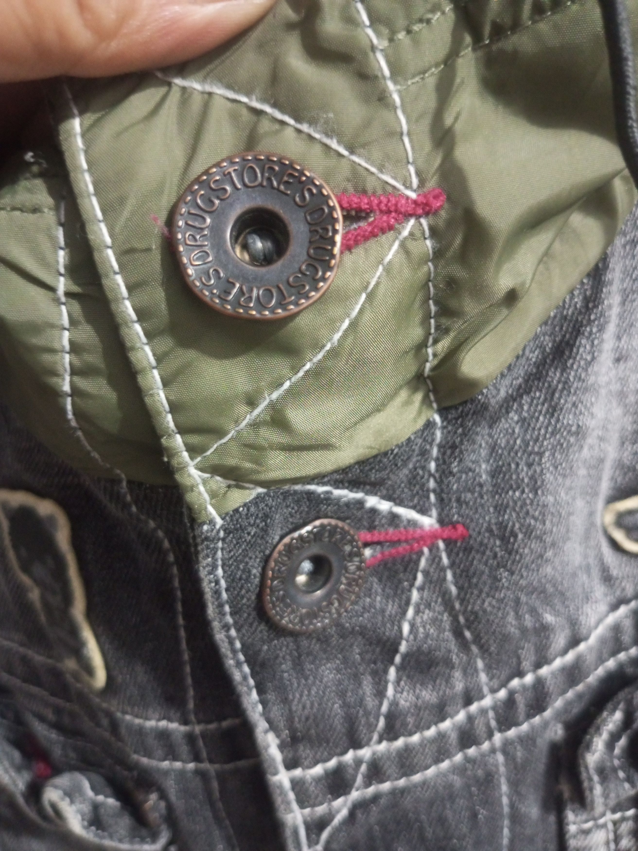 Japanese Brand Vintage drukstores multi pocket denim mix Parachute jacket Size US M / EU 48-50 / 2 - 9 Thumbnail