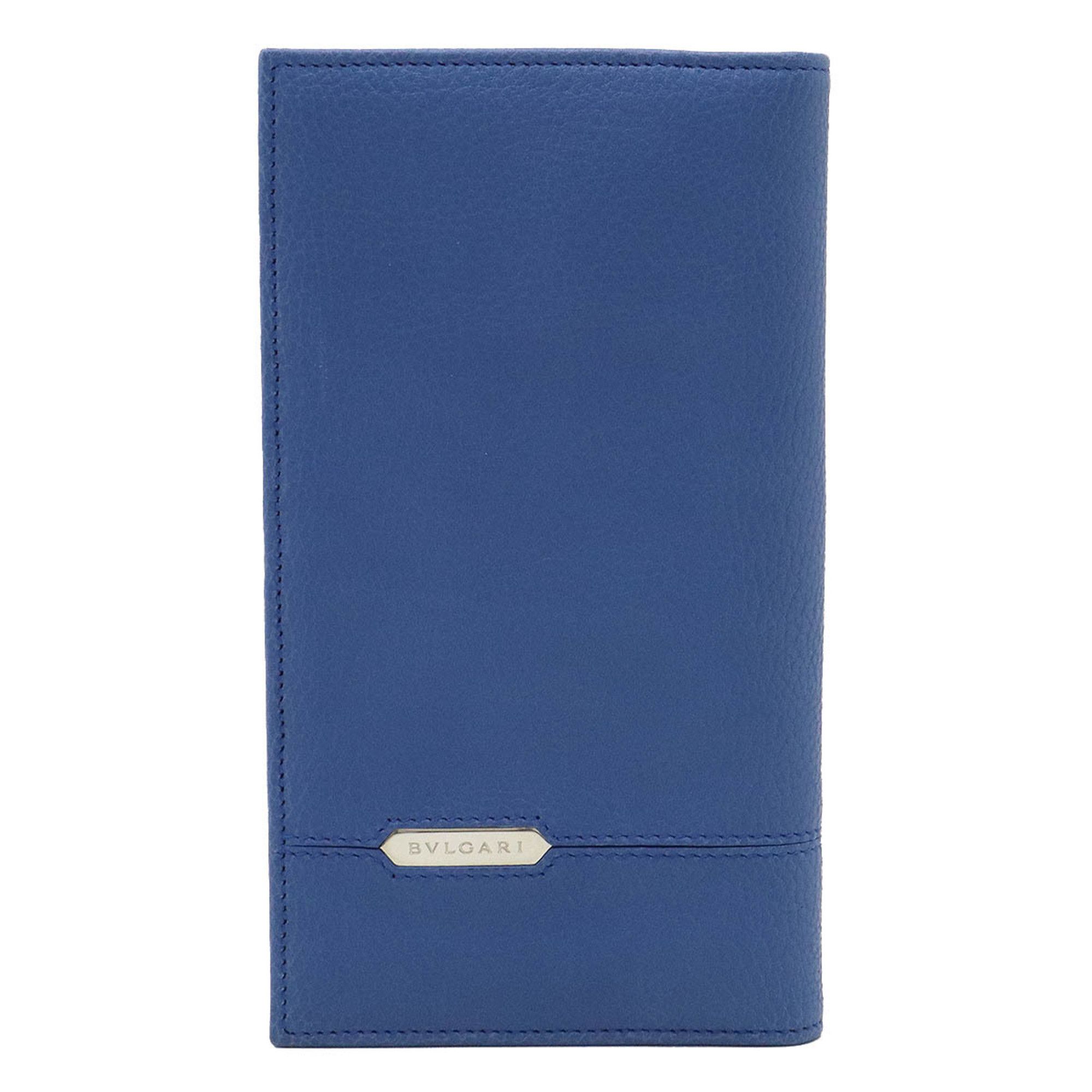 image of Bvlgari Bulgari Octo Bifold Long Wallet Leather Blue 38648, Women's