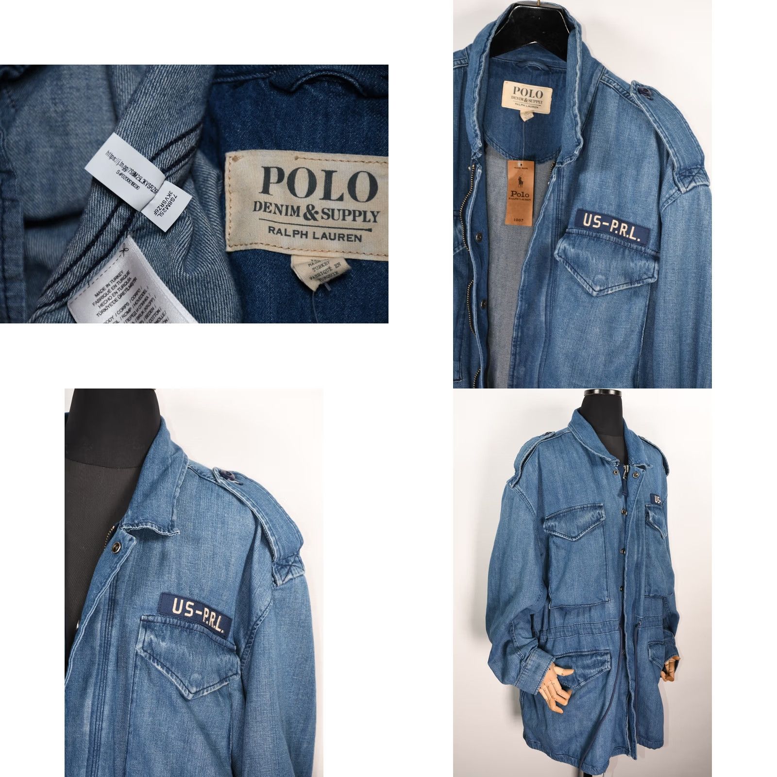 Polo Ralph Lauren Denim & Supply Ralph Lauren Polo Jacket Women XL Denim Field Military Color Blue 100% Cotton Size XL Size XL / US 12-14 / IT 48-50 - 8 Thumbnail