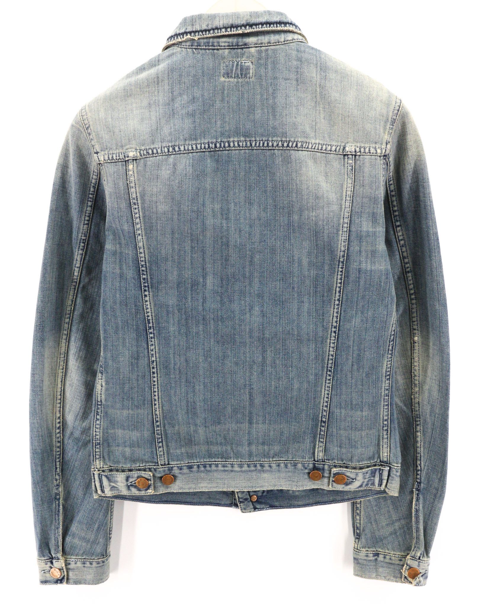 Nudie Jeans BILLY S Denim Light Shades Buttoned Blue Logo Jacket 80753 Size US S / EU 44-46 / 1 - 2 Thumbnail