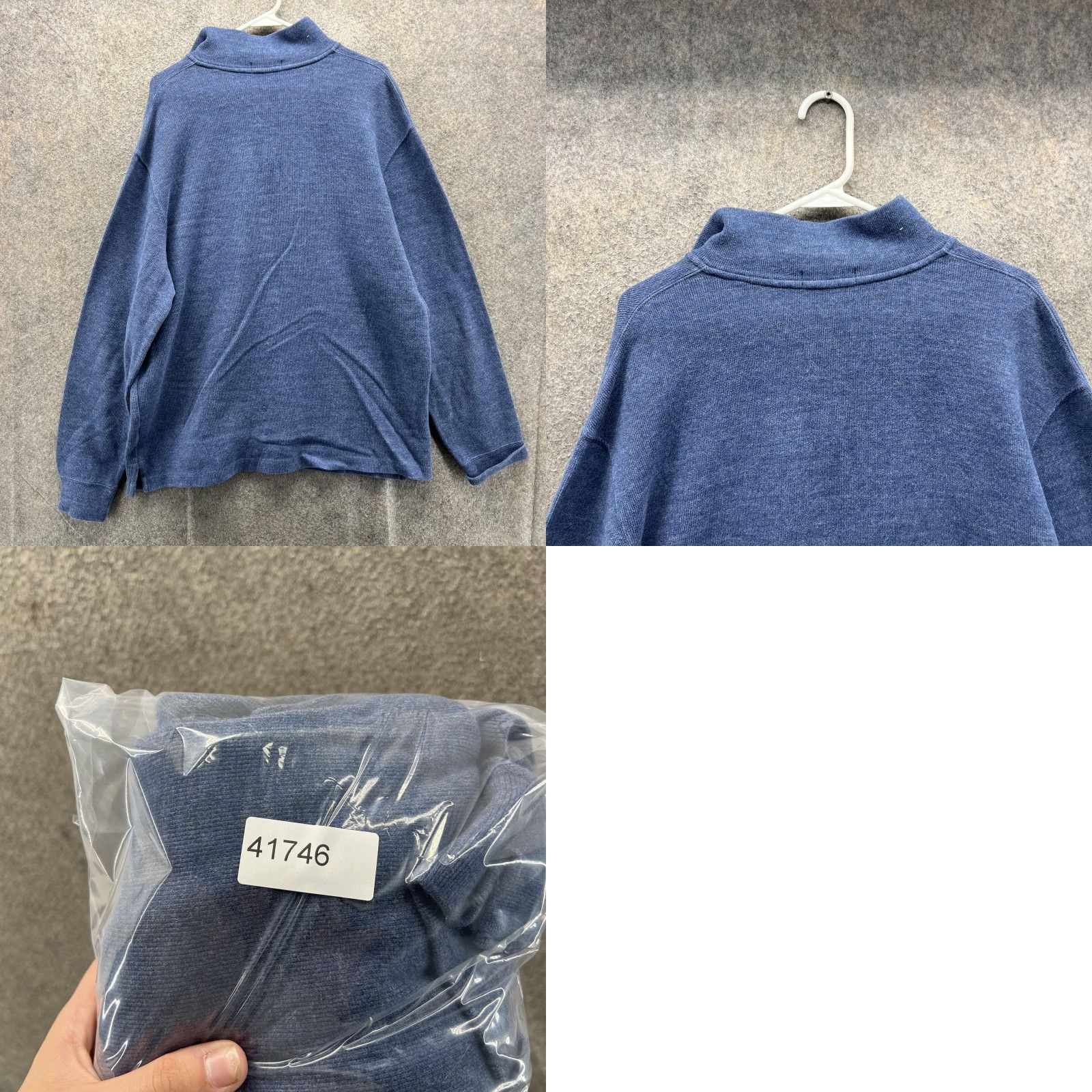 Polo Ralph Lauren Polo Ralph Lauren Sweater Mens XL Blue 1/4 Zip Mock Neck Pullover Pony Size US XL / EU 56 / 4 - 8 Thumbnail