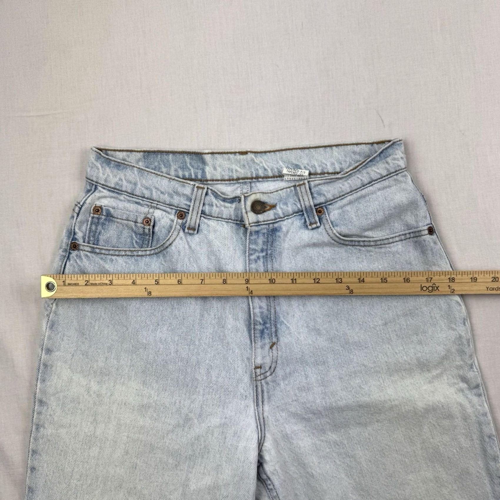Levi's VINTAGE Levis 521 Jeans Womens 12 MED Tapered High Waist Hipster 90s USA Size 34" / US 12 / IT 48 - 6 Thumbnail