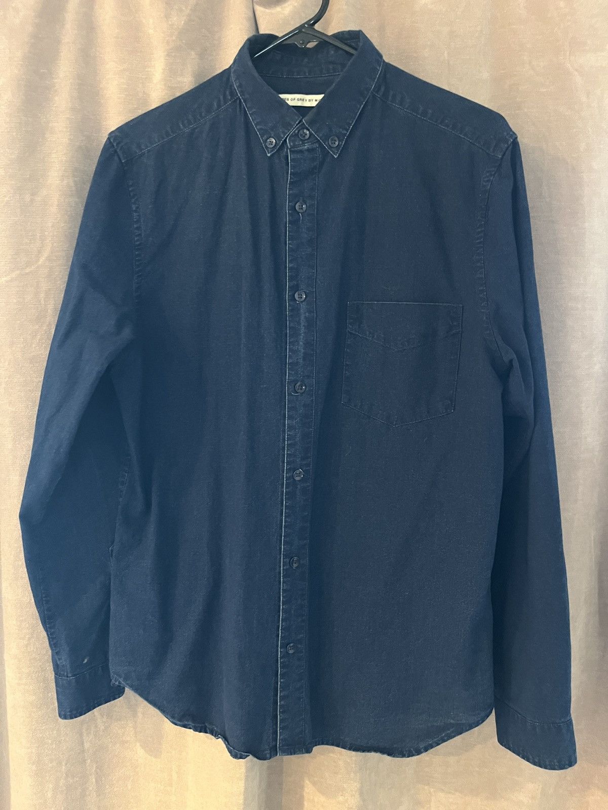 Shades Of Grey Demin style Men’s Indigo Oxford Shirt Medium Size US M / EU 48-50 / 2 - 2 Thumbnail