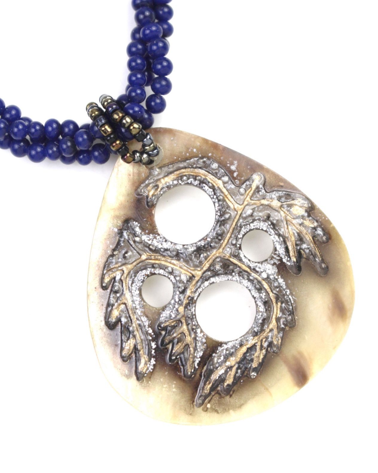 If Six Was Nine 2000S JAPANESE MADE NECKLACE WITH MOTHER-OF-PEARL PENDANT Size ONE SIZE - 3 Thumbnail