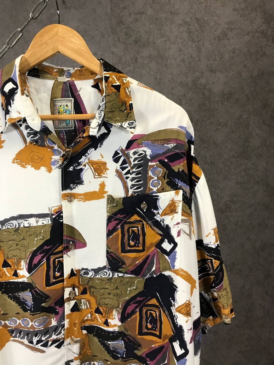 Vintage Crazy art vintage Hawaiian shirt Size US L / EU 52-54 / 3 - 2 Thumbnail