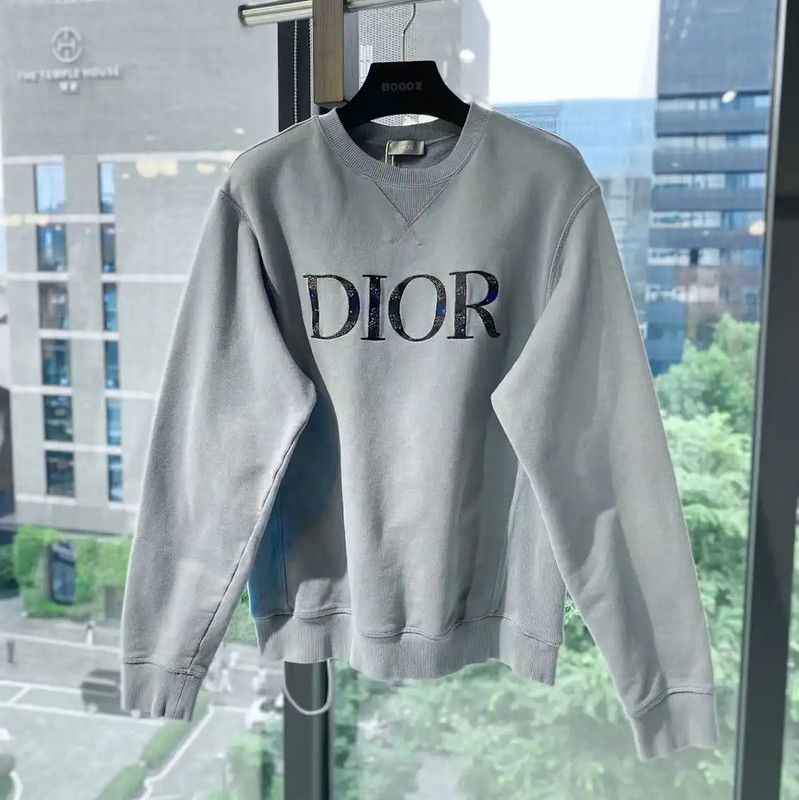 Dior Dior Women's Light Blue Cotton Sweatshirt 0089 Size XS / US 0-2 / IT 36-38 - 1 Thumbnail
