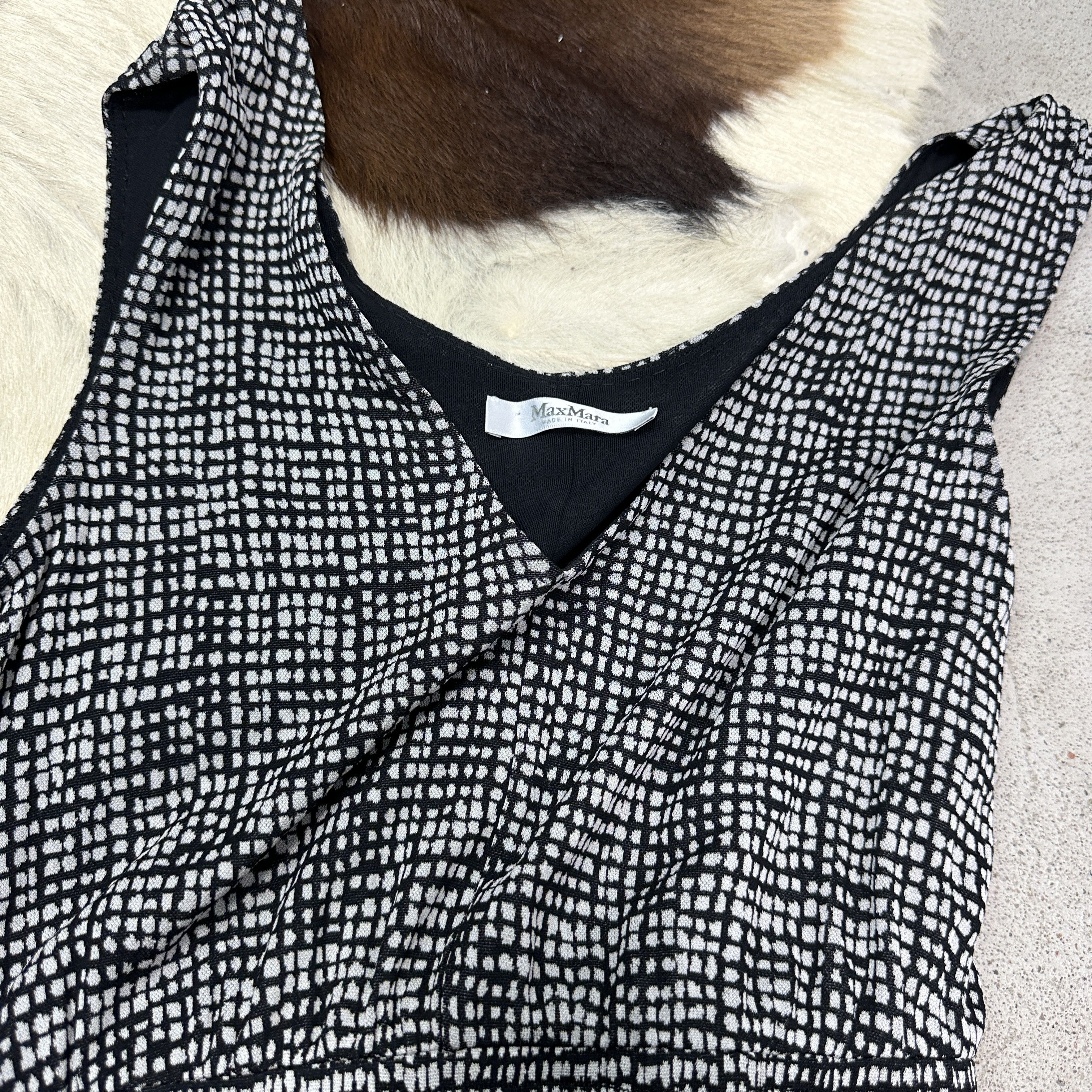 Max Mara Vintage Avant Garde Pattern Max Mara Mini Dress Y2K Size M / US 6-8 / IT 42-44 - 3 Thumbnail