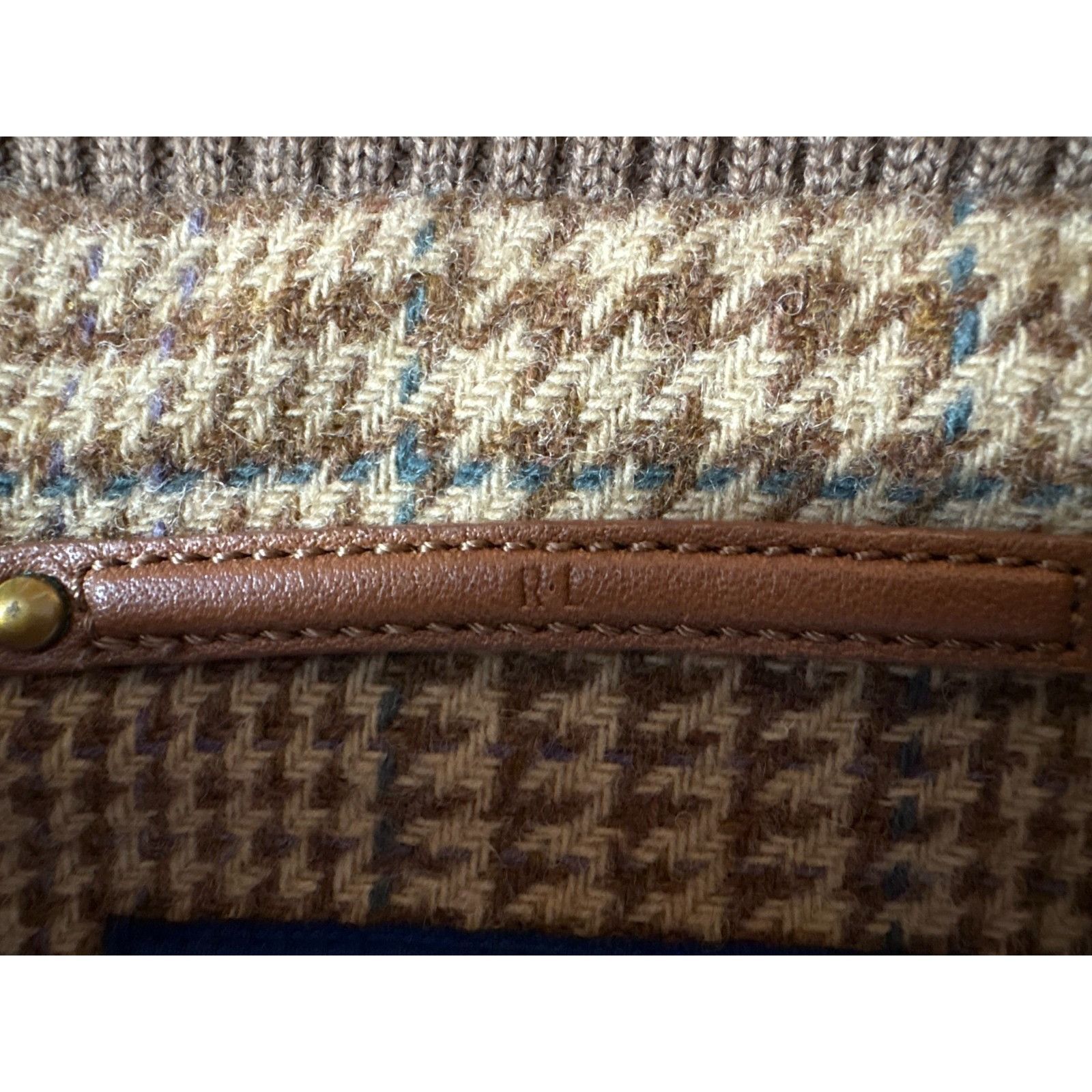 Ralph Lauren Polo Golf Ralph Lauren Houndstooth Tweed Wool down trim leat Size US M / EU 48-50 / 2 - 2 Thumbnail