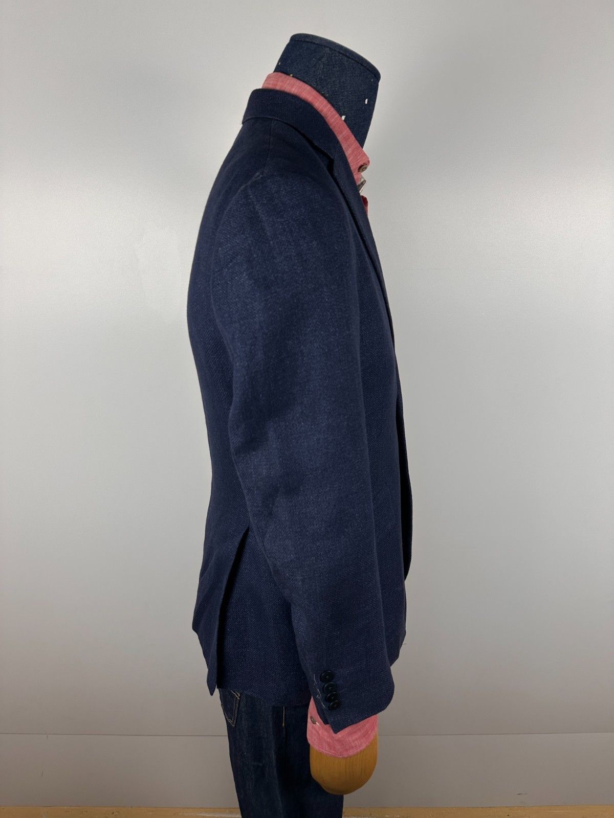 Other Bladen Bros Larlequin Blazer Navy Linen Men's Size 38 Size 38R - 6 Thumbnail