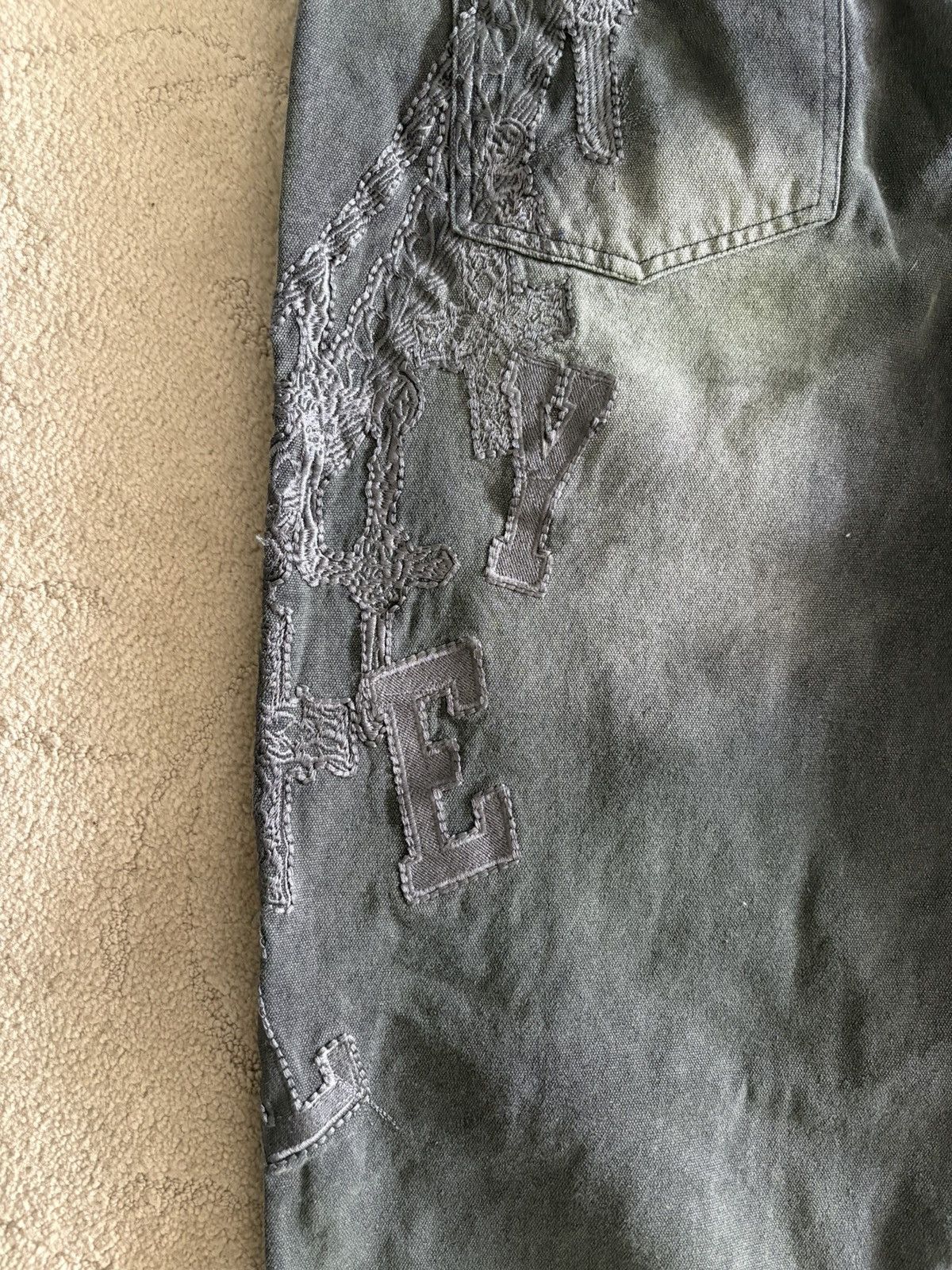 Vale Vale Forever Chain Painters Black Denim Jeans Size US 36 / EU 52 - 9 Thumbnail