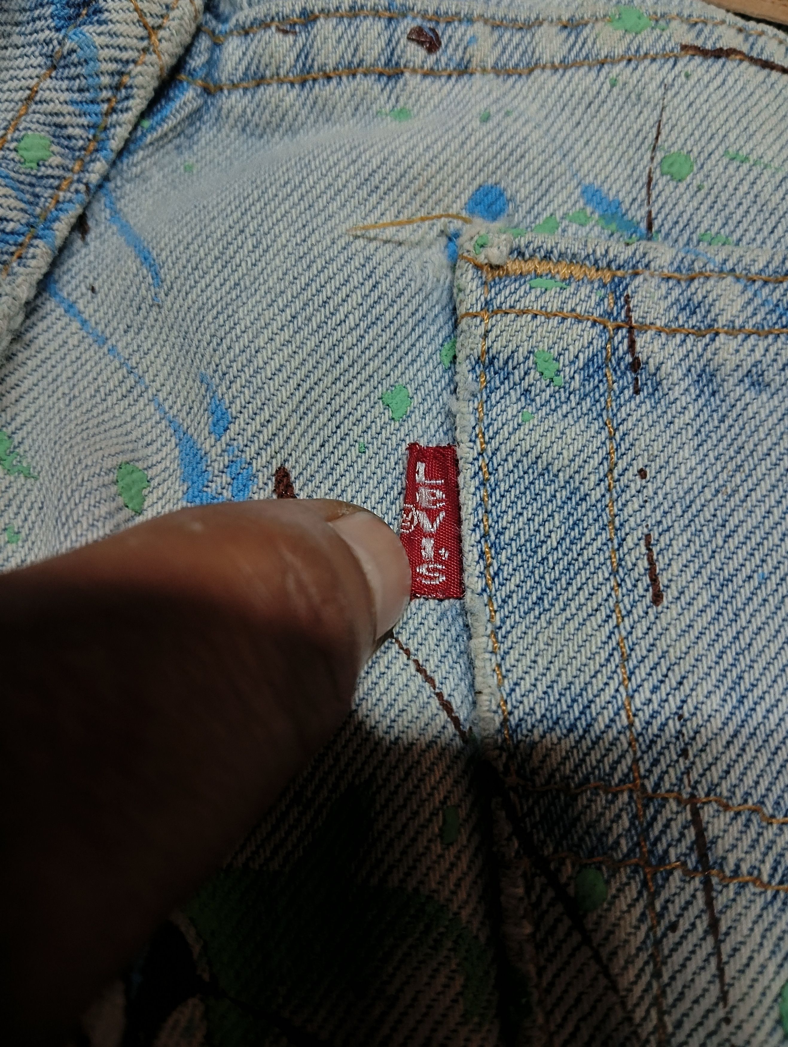 Levi's × Levi's Vintage Clothing vintage distressed levis 505 custom splatter paints Size US 33 - 7 Thumbnail