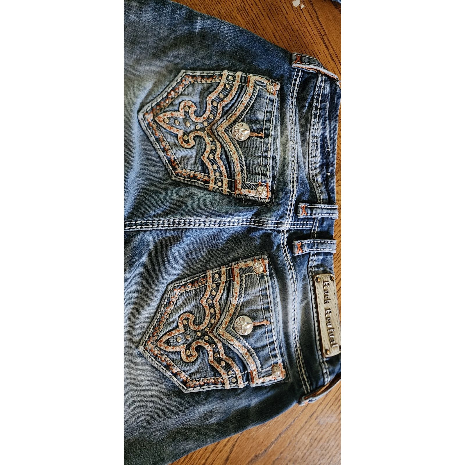 Rock Revival Rock Revival Jeans Women 27EU distressed Mid-Rise Rhinestone Size 30" / US 8 / IT 44 - 10 Thumbnail