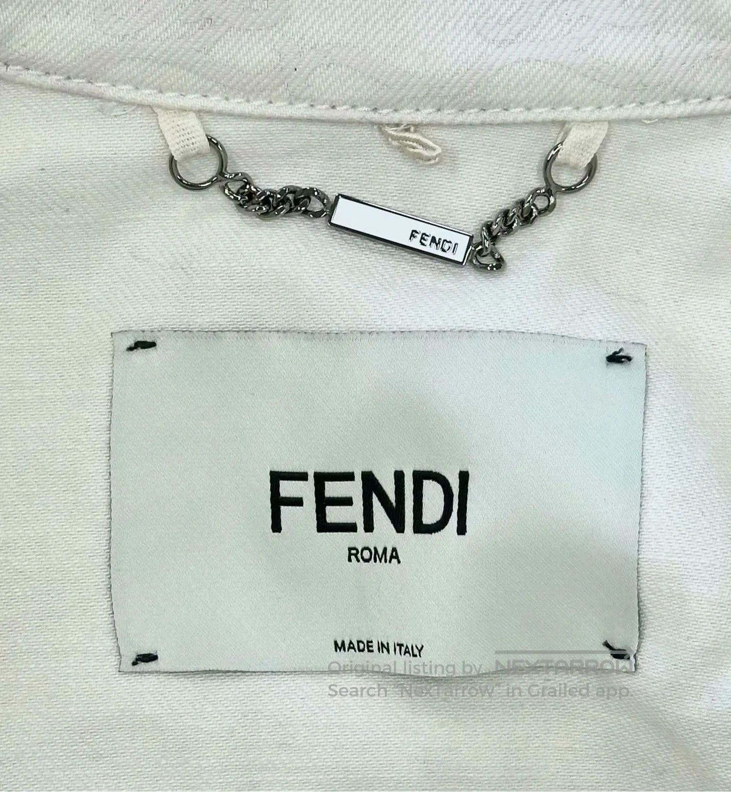 Fendi FENDI Beige Printed Short Denim Jacket| Size S / US 4 / IT 40 - 3 Thumbnail