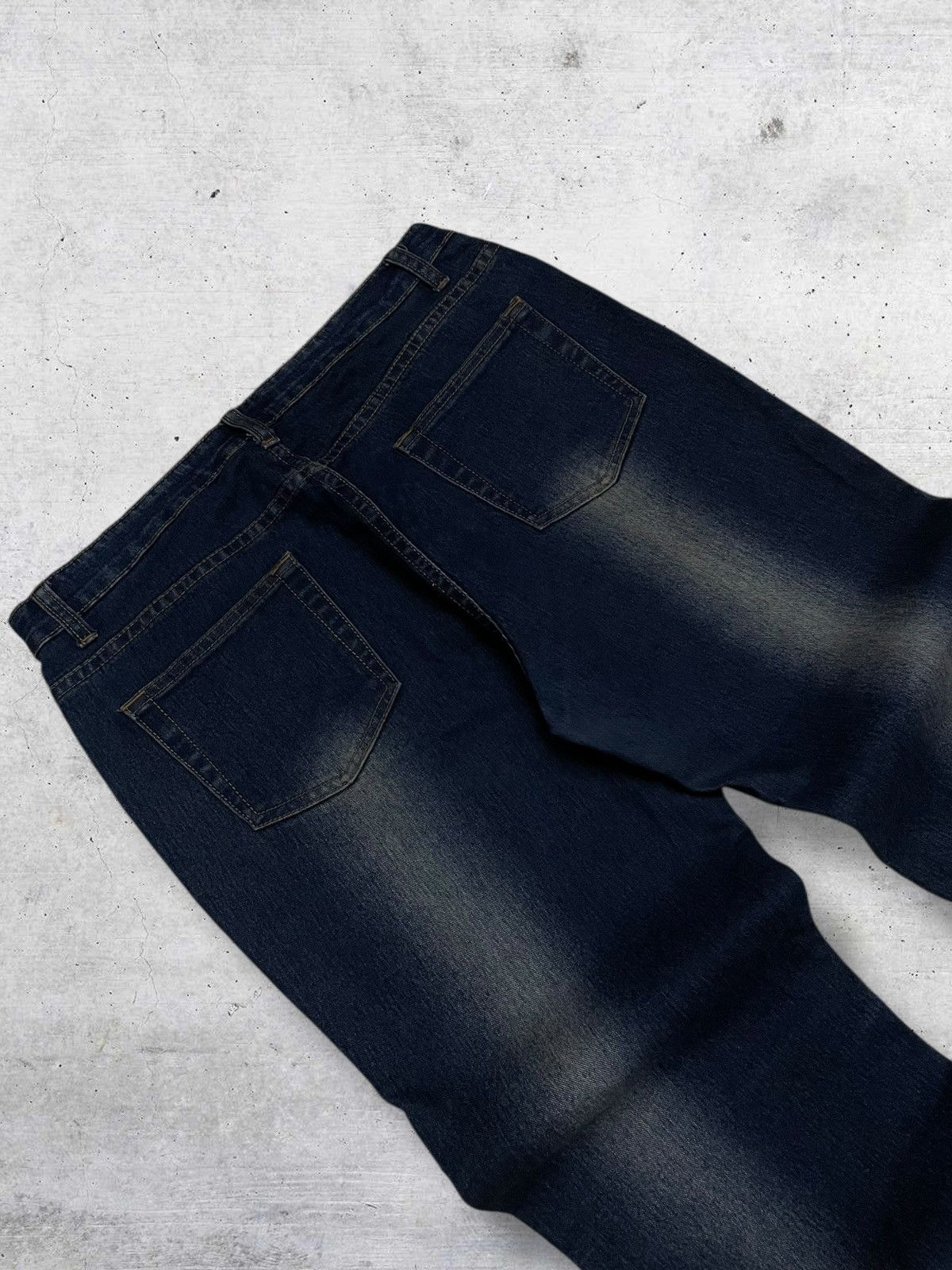 Japanese Brand VINTAGE HAPHAZARD OG 90S ARTISTIC BRUSHSTROKE FLARED DENIM Size US 30 / EU 46 - 14 Thumbnail