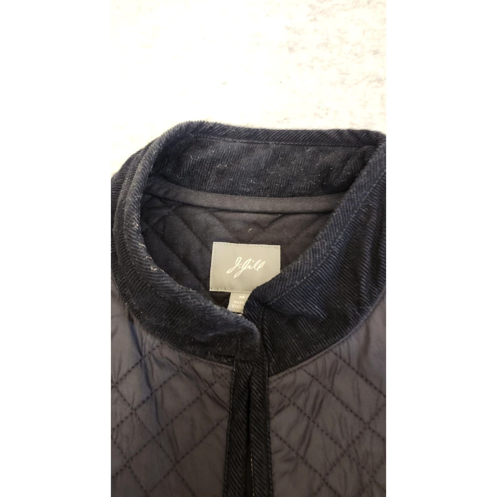 J. Jill J. Jill Vest Womens Medium Black Quilted Zip Front Puffer Jacket Layering Size M / US 6-8 / IT 42-44 - 4 Thumbnail