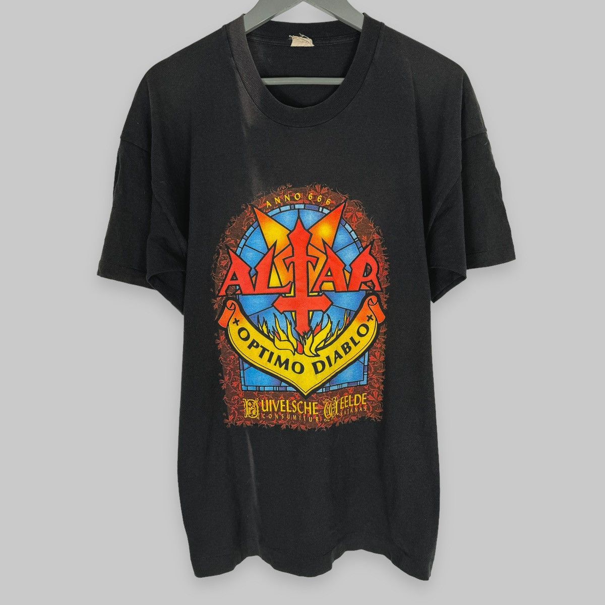Band Tees Vintage 1999 Altar ‘Optimo Diablo’ Screen Stars T Shirt Size US XL / EU 56 / 4 - 1 Thumbnail