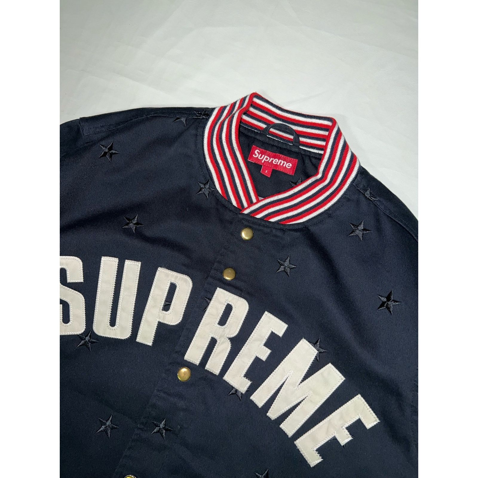 Supreme Supreme 2008 Starter Embroidered Star Arc Varsity Jacket Size US L / EU 52-54 / 3 - 5 Thumbnail