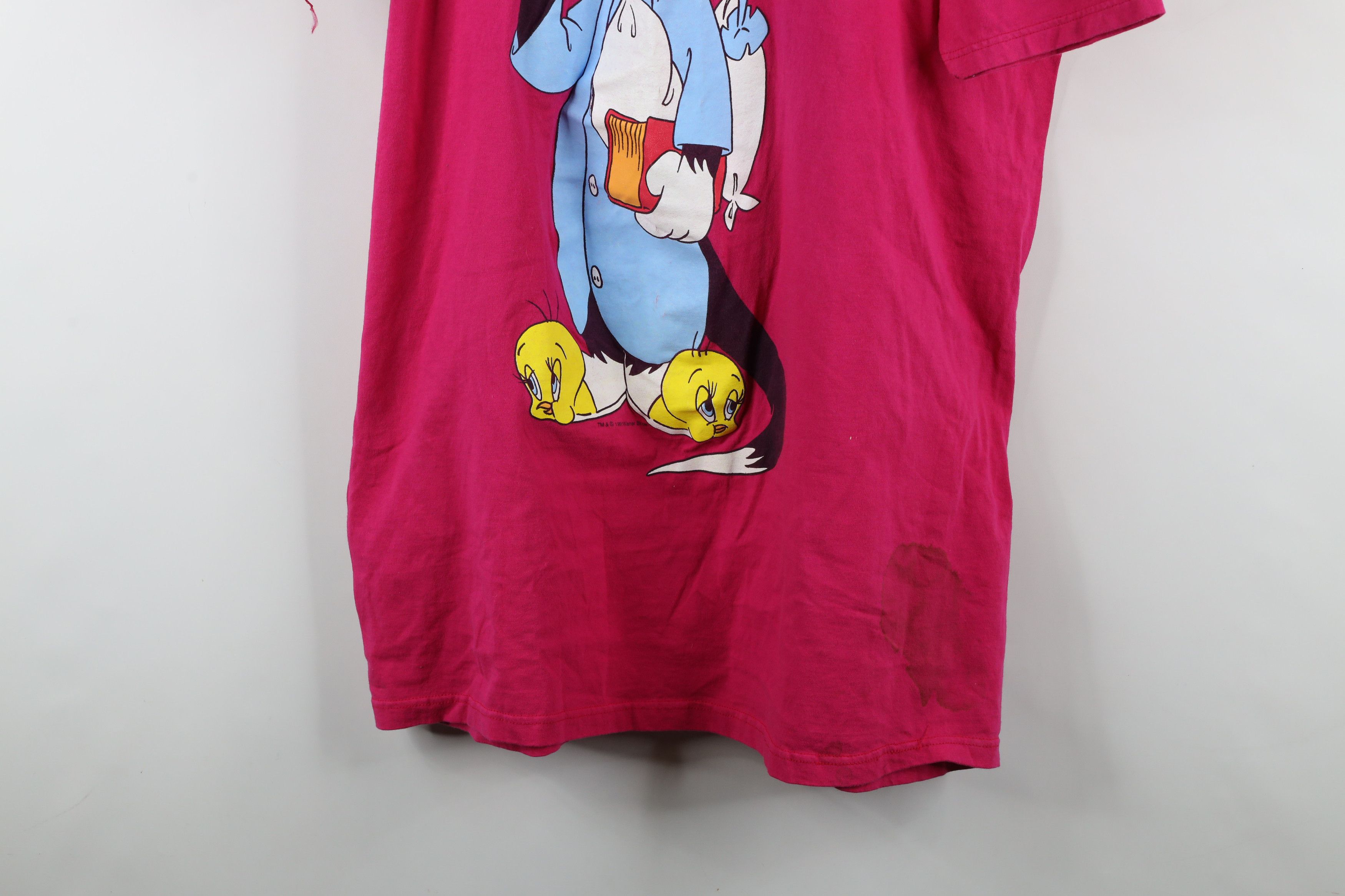 Vintage Vintage 90s Looney Tunes Sylvester Tweety Bird Sleep T-Shirt Size ONE SIZE - 3 Thumbnail