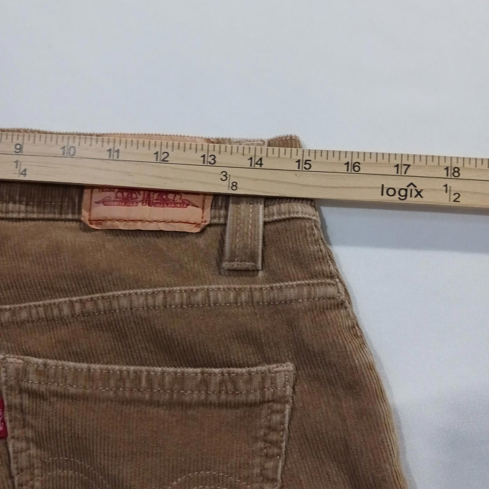Levi's Levis 542 Low Corduroy Pants Women 6 (30×19) Brown Capri Y2K Size 28" / US 6 / IT 42 - 6 Thumbnail