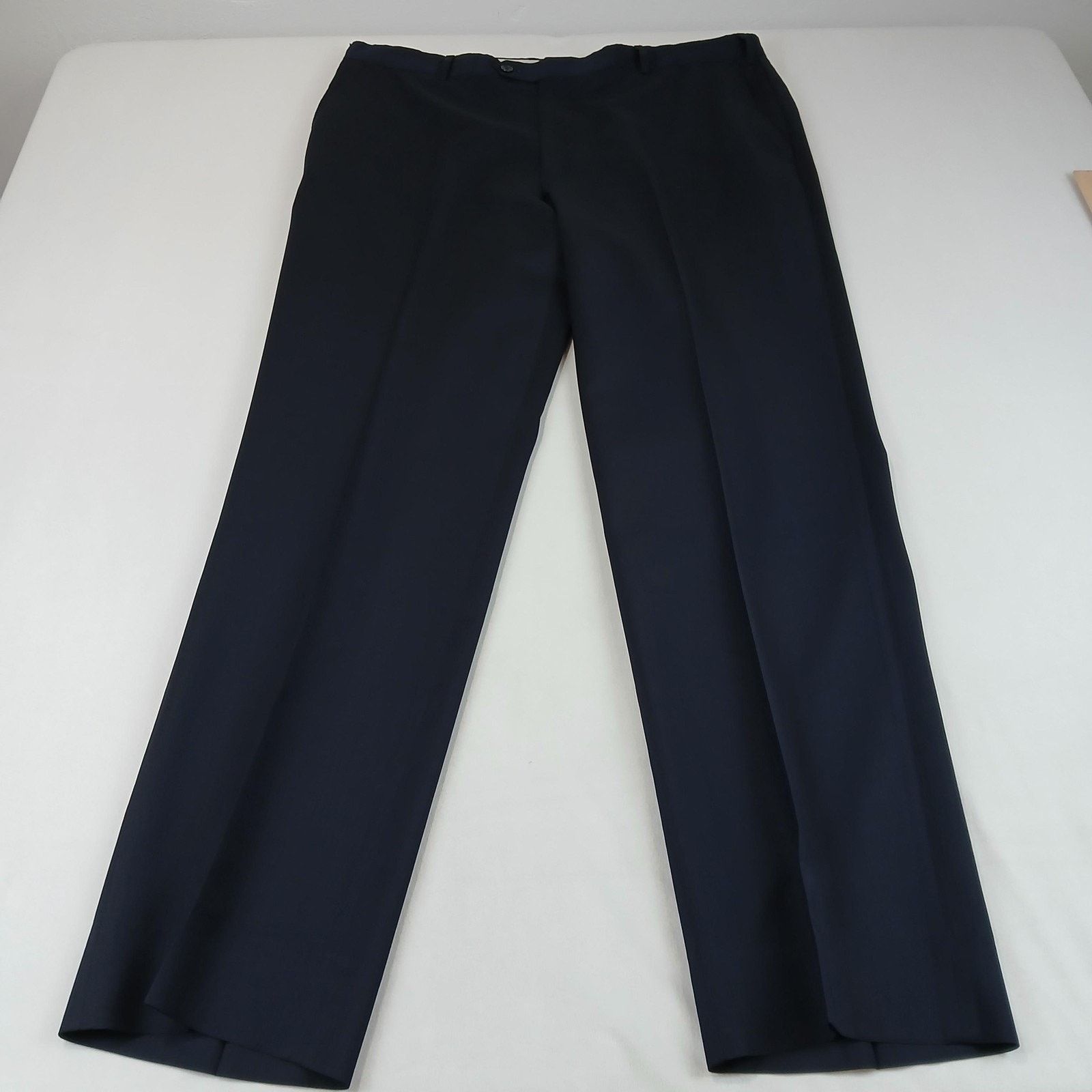 Ermenegildo Zegna Ermenegildo Zegna Cloth Suit Mens 46 Long 38x32 Navy Blue Size 46L - 16 Thumbnail