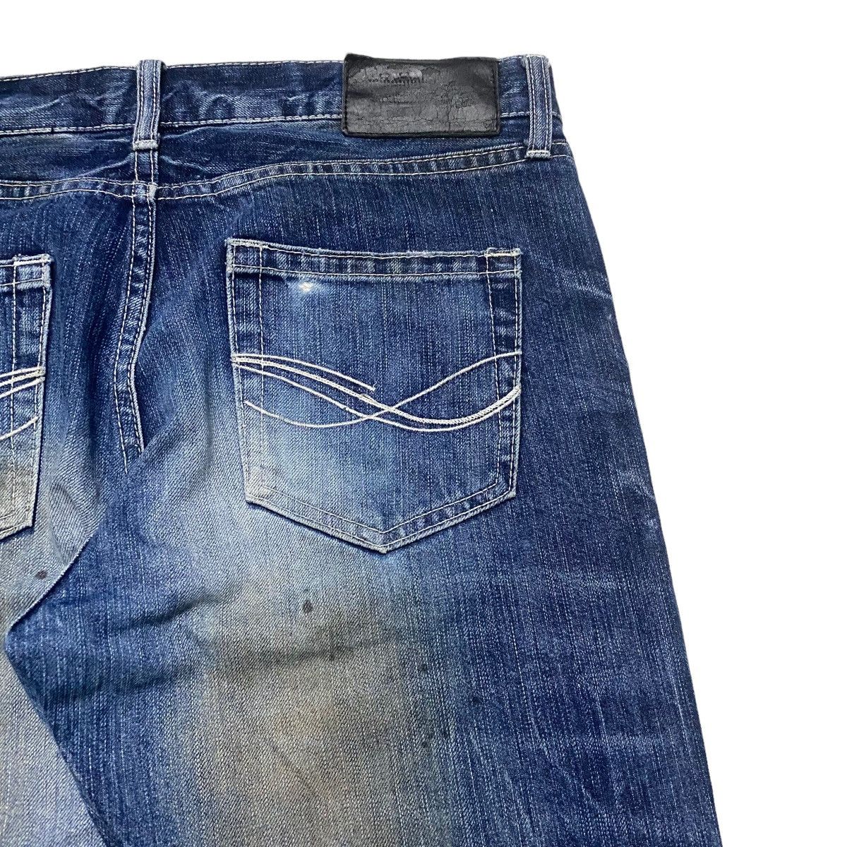 GOSTAR DE FUGA CavariA Denim Oiled Stained Flare Jeans Size US 32 / EU 48 - 12 Thumbnail