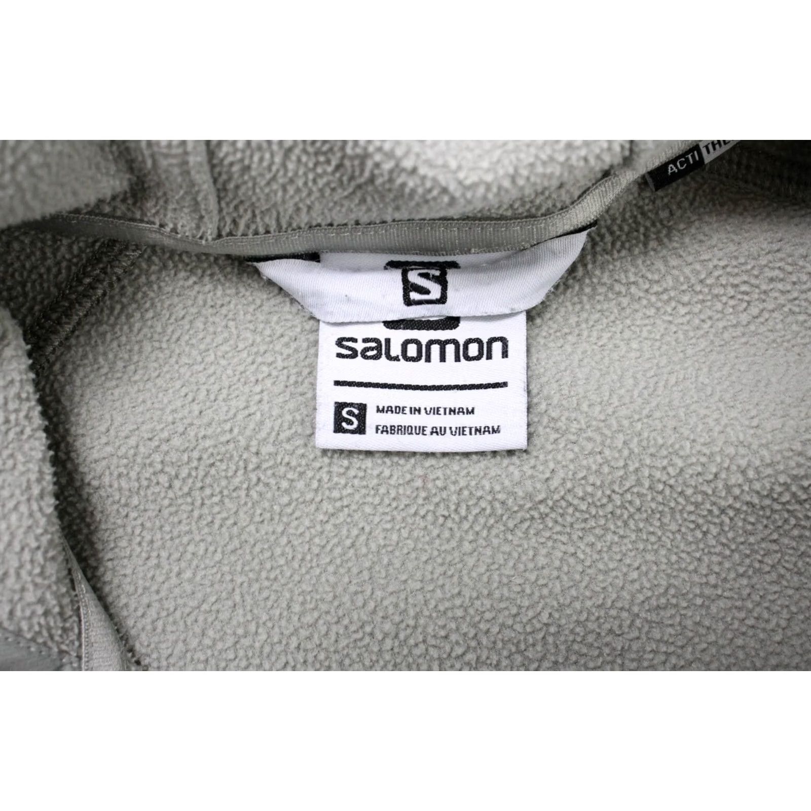 Salomon SALOMON Acti Therm Hoodie Men's SMALL Full Zip Pockets Hooded Grey Shirt Size US S / EU 44-46 / 1 - 7 Thumbnail