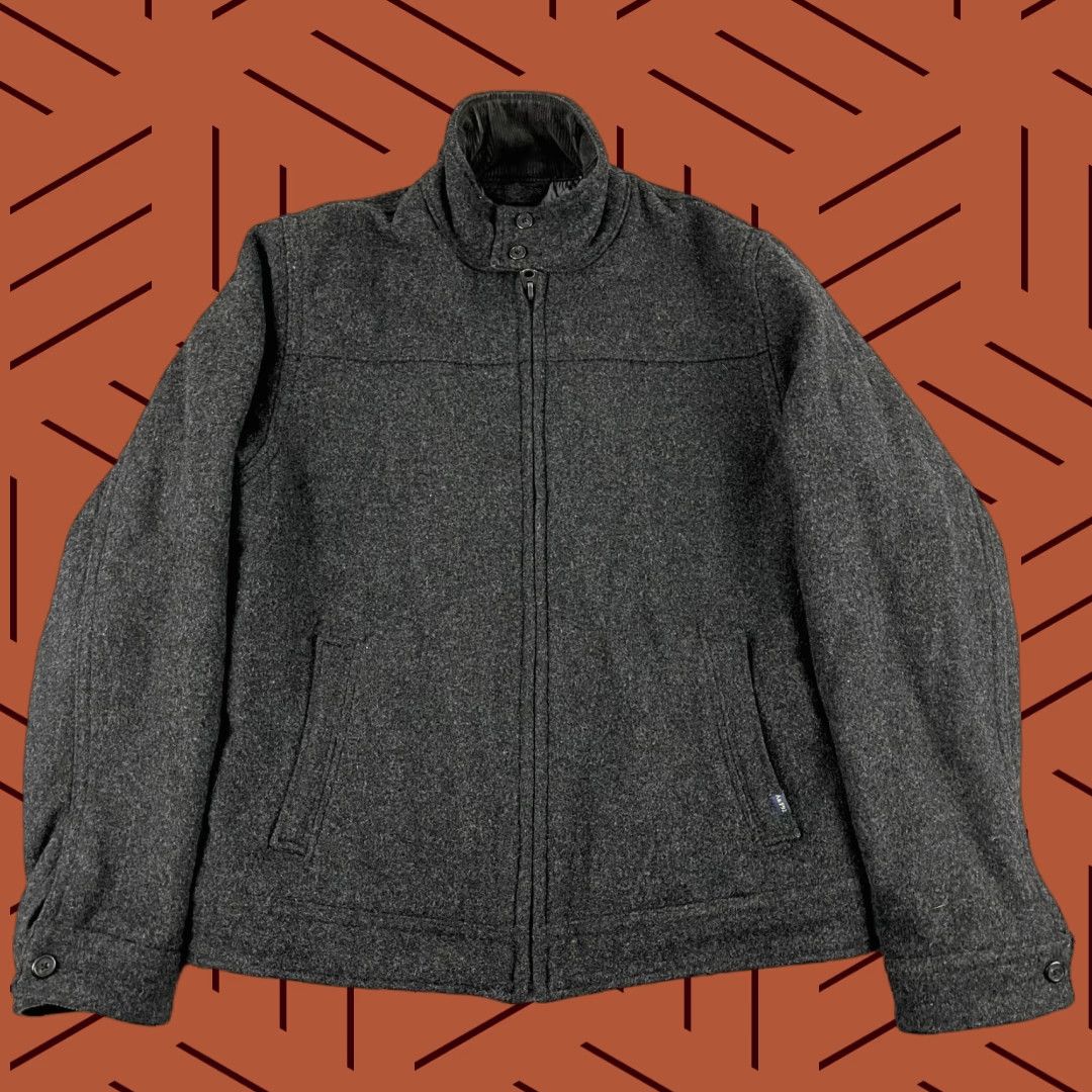 Abercrombie & Fitch VINTAGE Abercrombie & Fitch Bomber Jacket Mens XL Charcoal Gray Wool Coat Mid-Length Regular Fit Full Zip Lined Pockets Across 90s Retro Size US XL / EU 56 / 4 - 1 Thumbnail