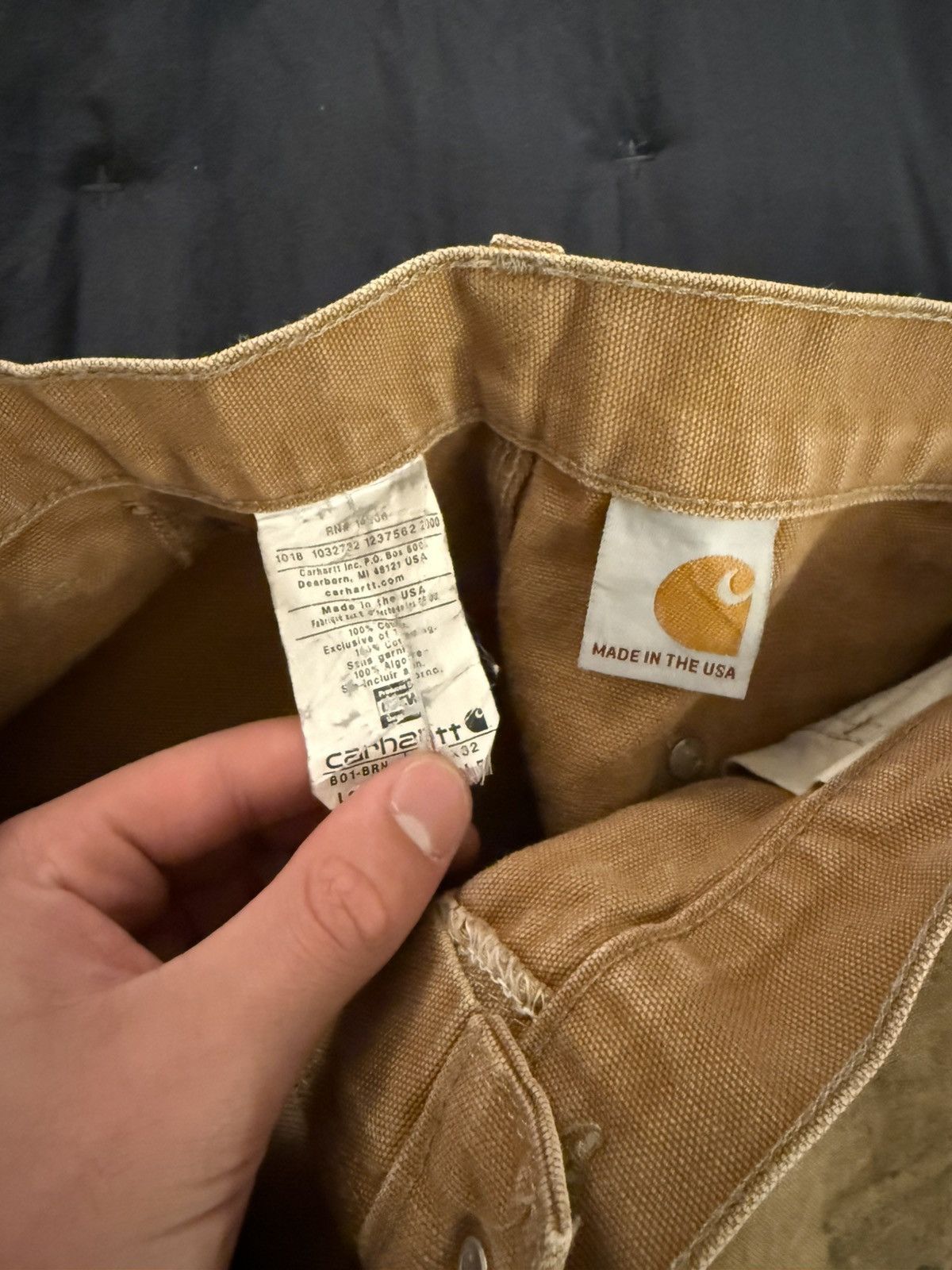 Carhartt Vintage Thrashed Faded Carhartt Double Knee Denim 4gseller Size US 36 / EU 52 - 6 Thumbnail