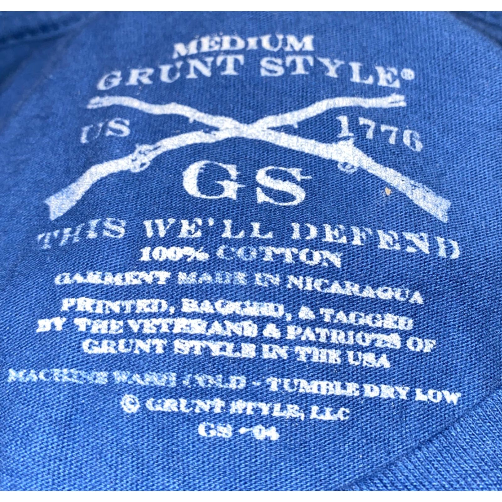 Vintage Grunt Style M2 Bradley Tank Military Men Tee Short Sleeve Cotton Blue M2 Logo Graphic Shirt Mens T-Shirt Size US M / EU 48-50 / 2 - 5 Thumbnail