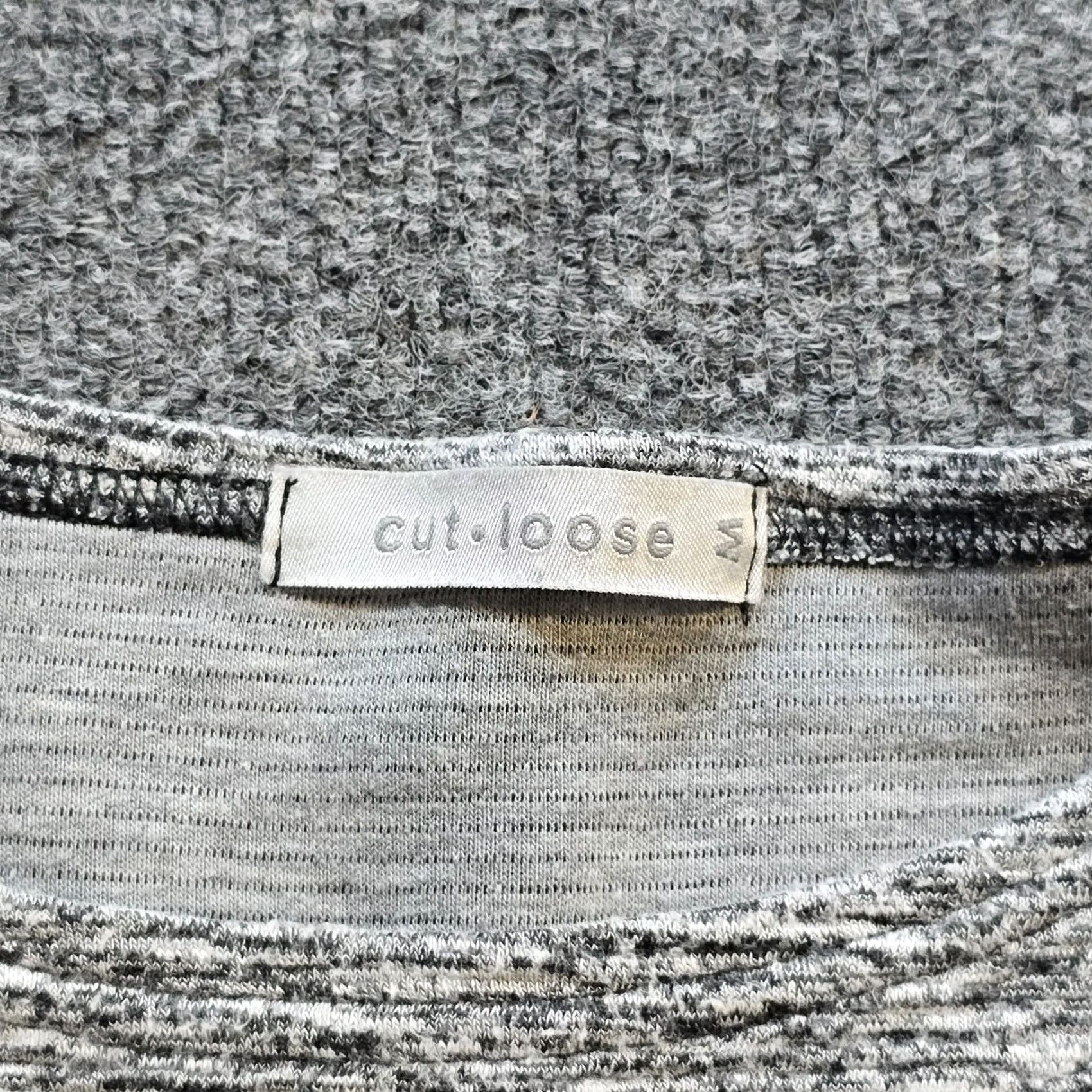 Vintage Cutloose Top Womens Medium Gray Knit 3/4 Sleeve Blouse Casual Basic Shirts Mens Womens Size M / US 6-8 / IT 42-44 - 3 Thumbnail