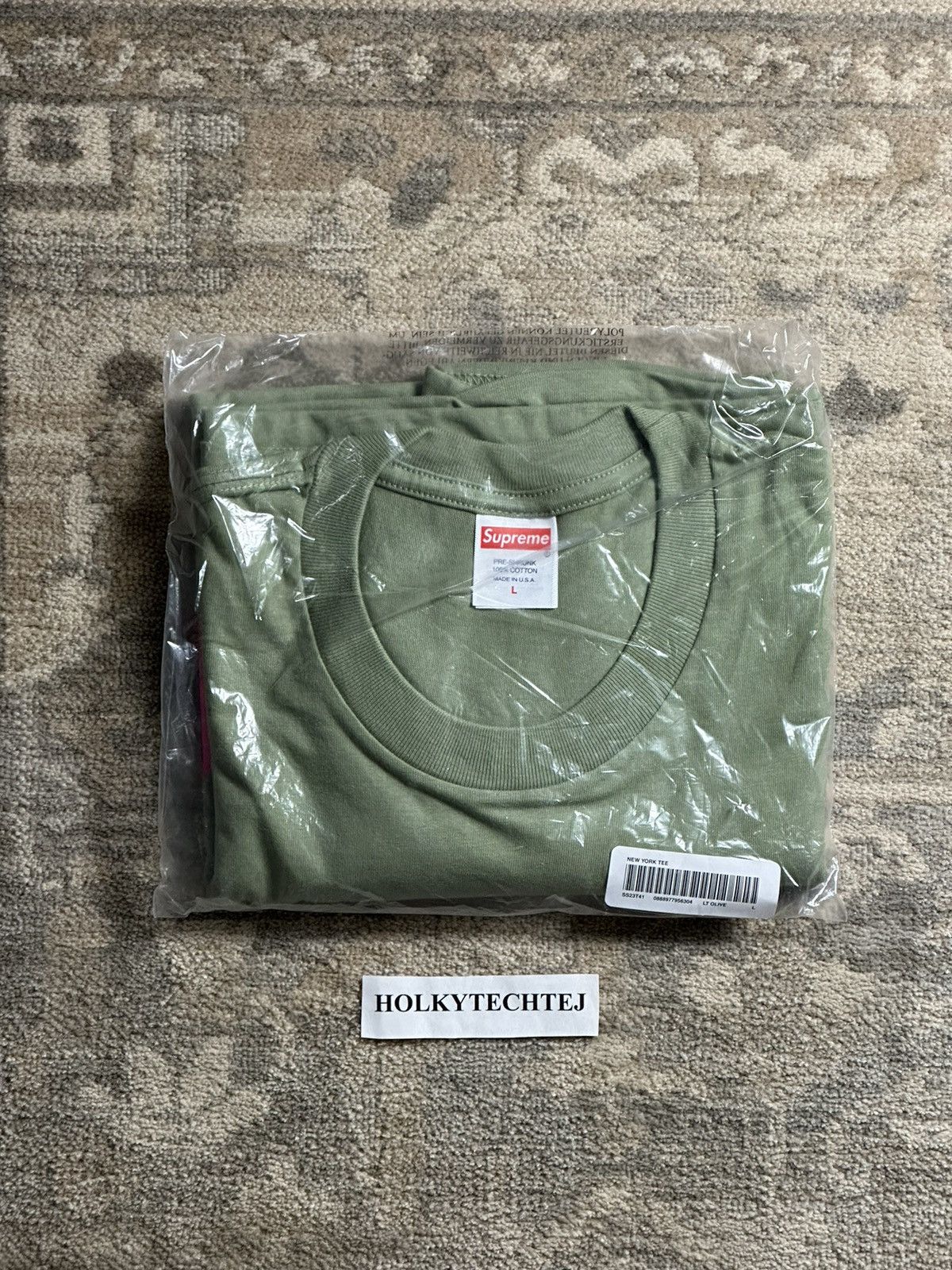 Supreme Supreme New York Tee - Light Olive - L - SS23 Size US L / EU 52-54 / 3 - 3 Thumbnail
